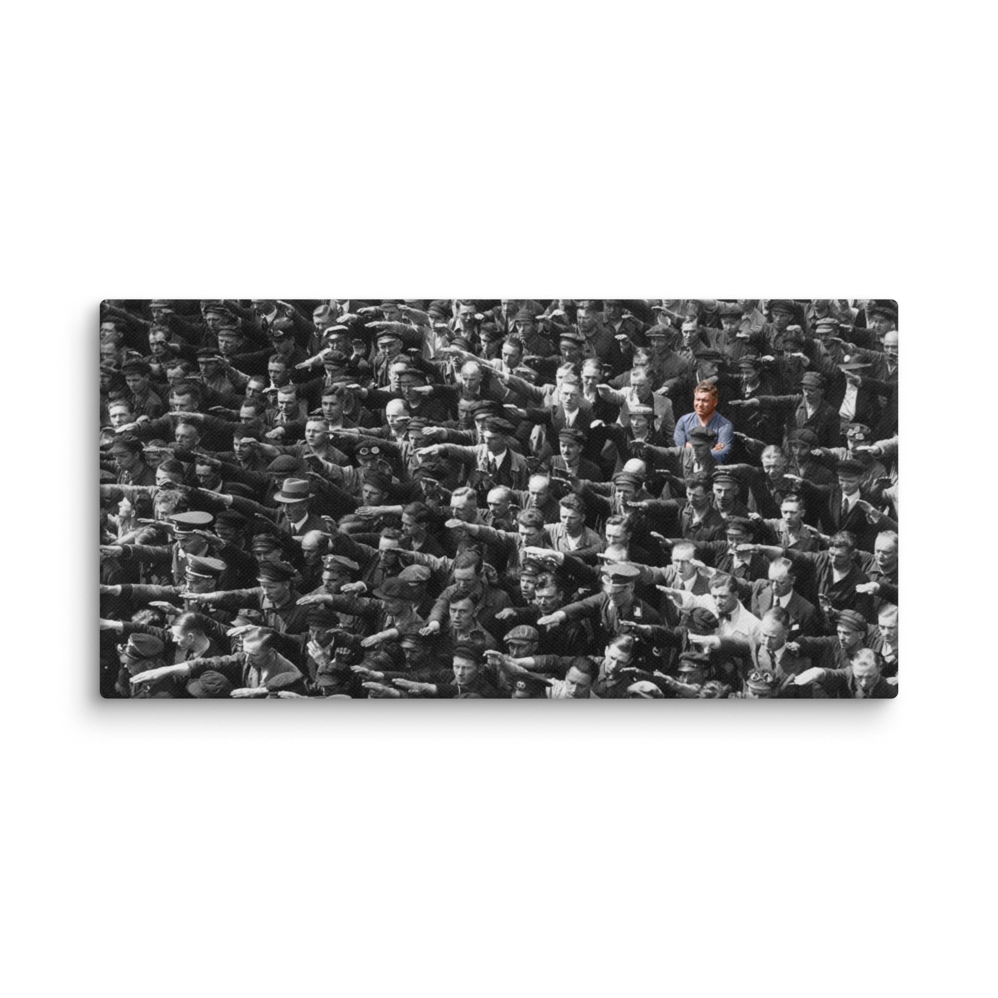 August Landmesser Gallery Wrapped Canvas Wall Art