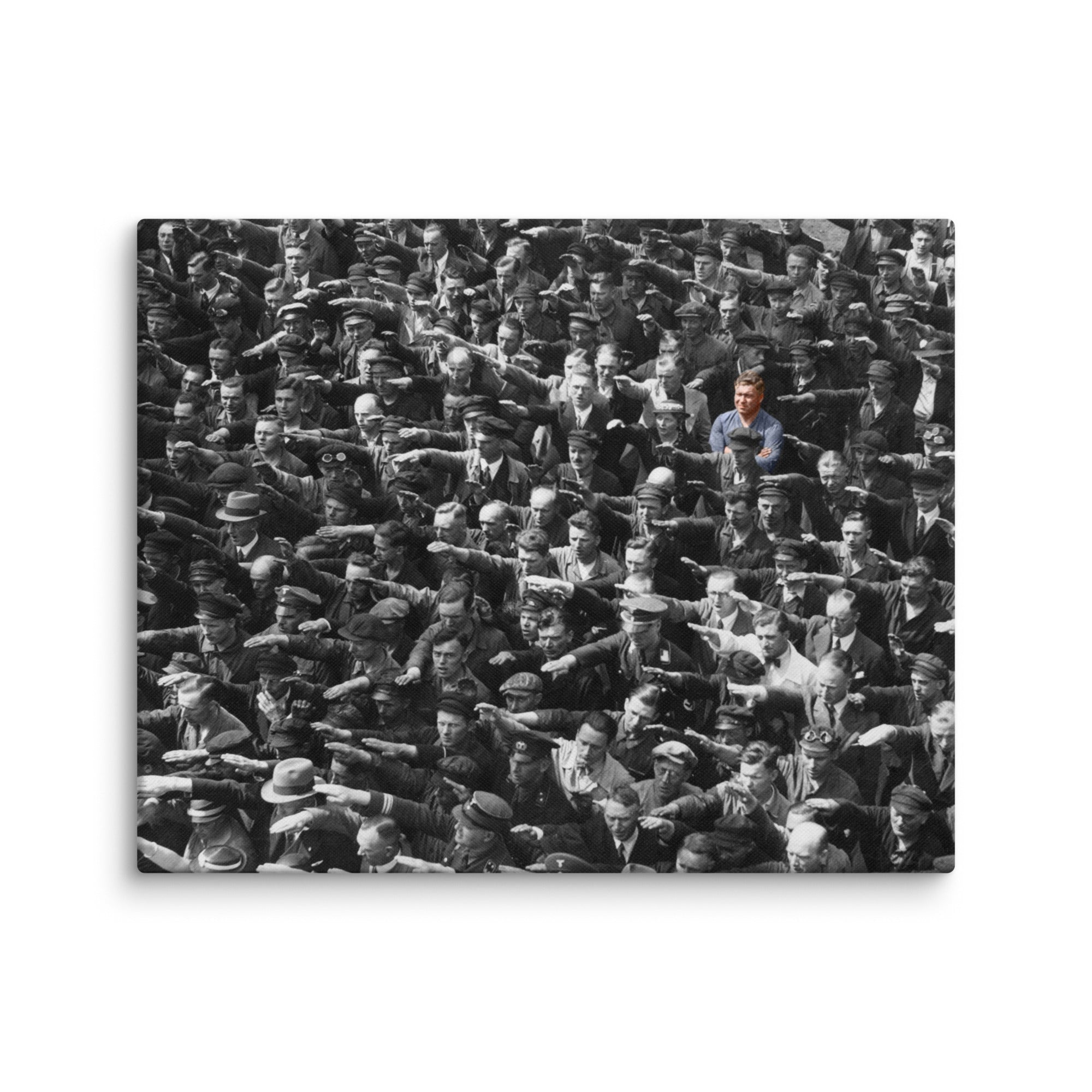 August Landmesser Gallery Wrapped Canvas Wall Art