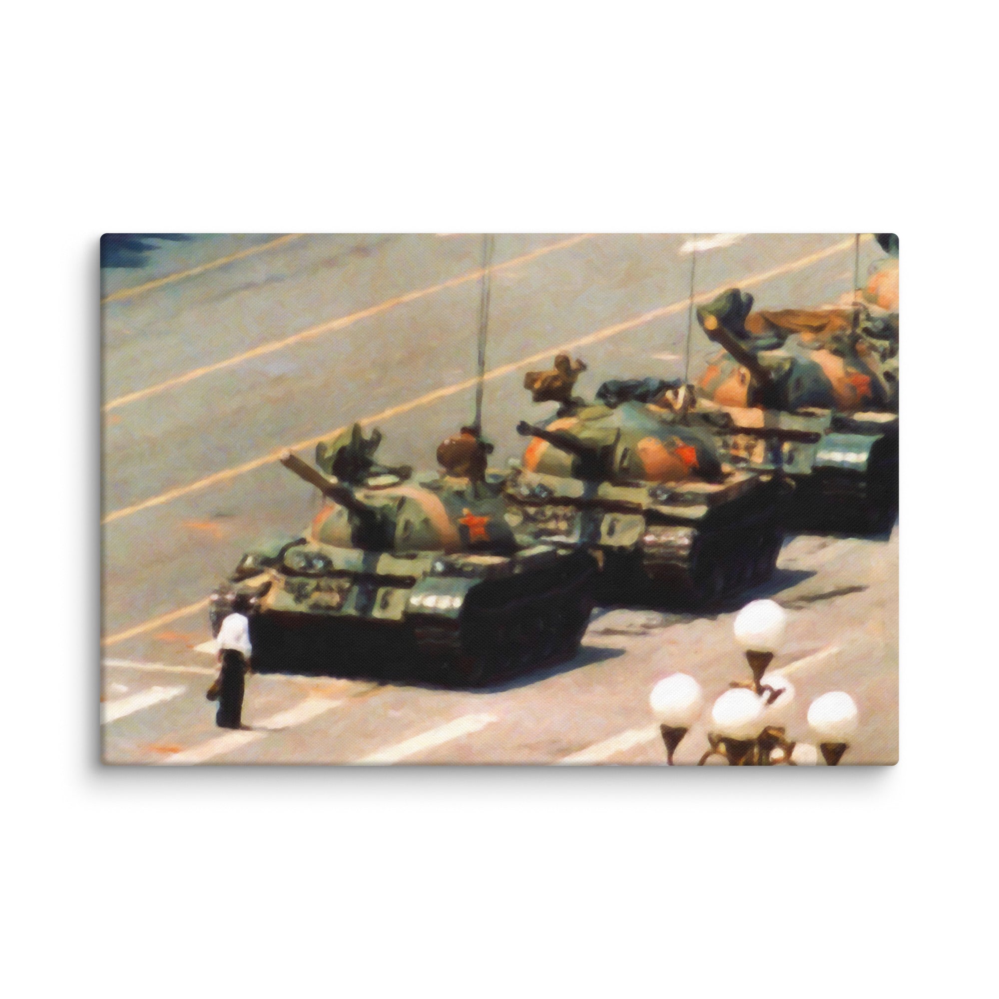 Tank Man Wrapped Canvas Painting