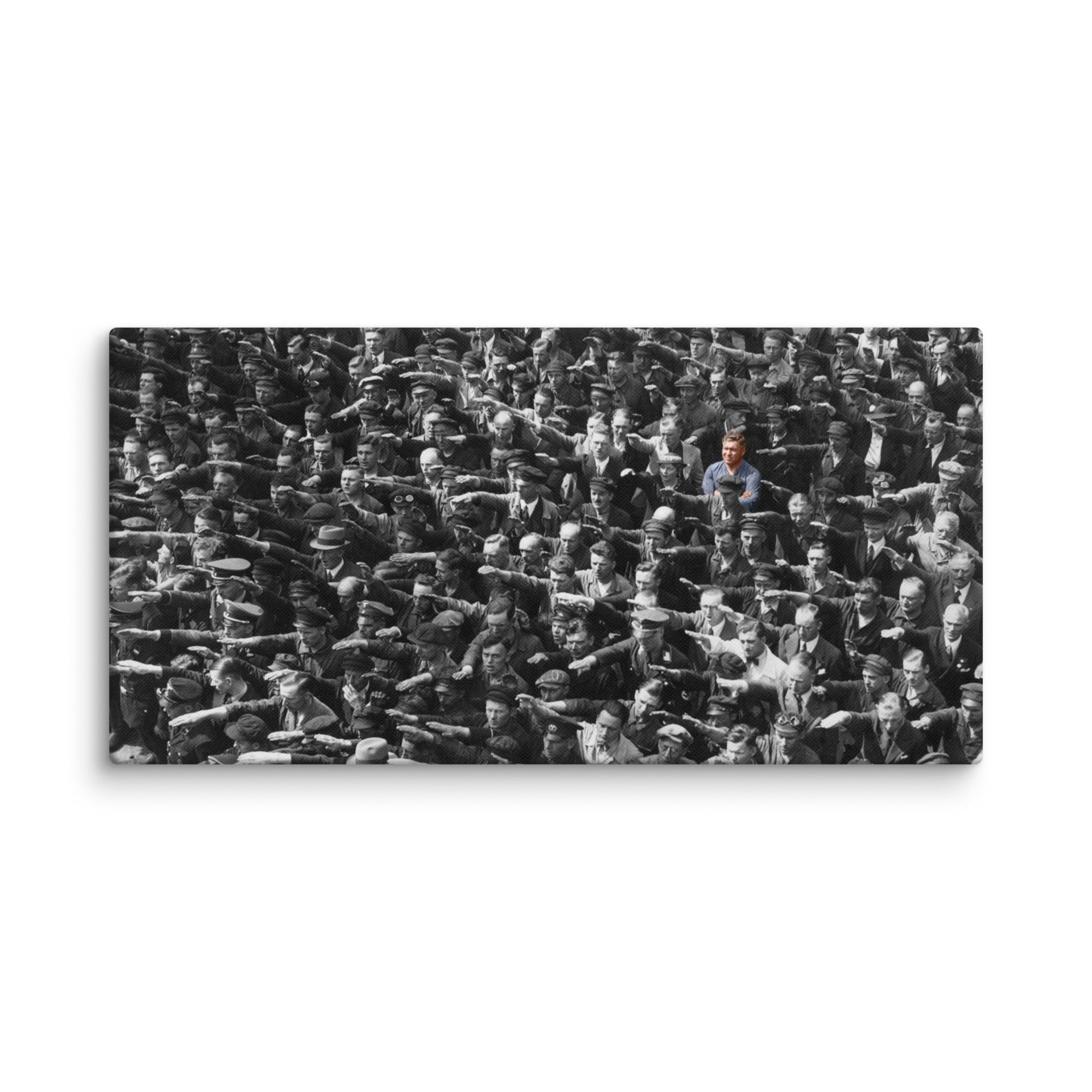 August Landmesser Gallery Wrapped Canvas Wall Art