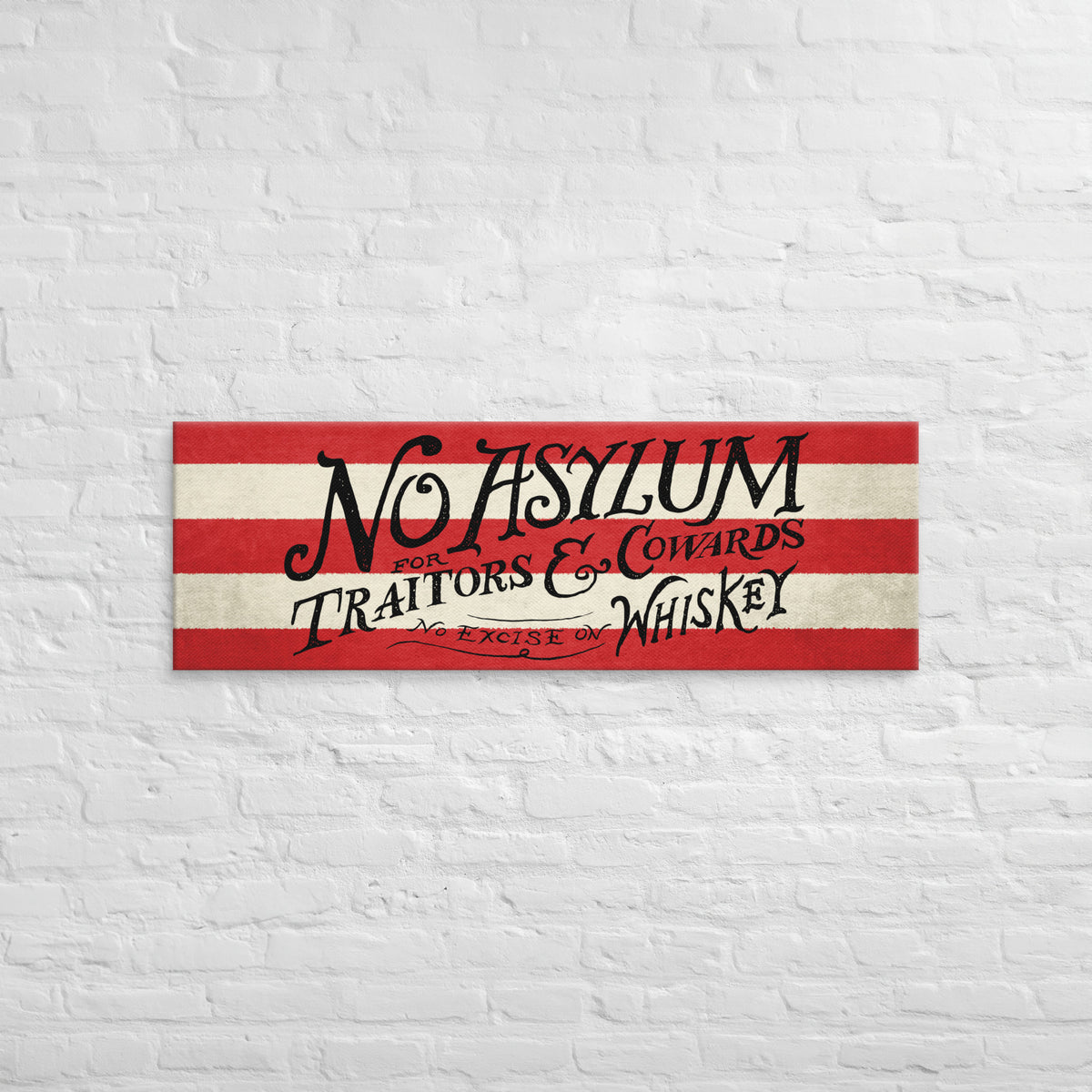 Whiskey Rebellion No Asylum Flag Gallery Wrapped Canvas