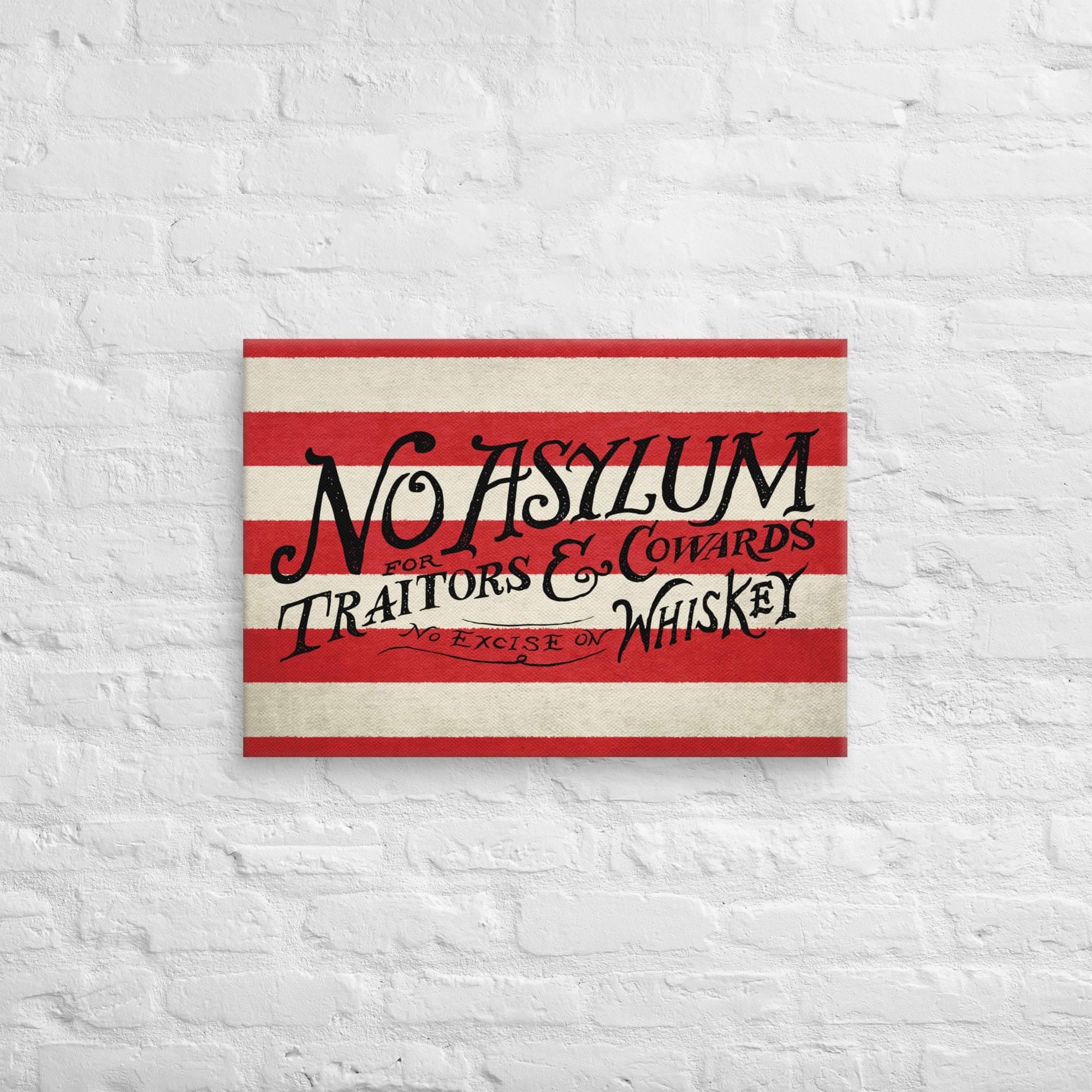 Whiskey Rebellion No Asylum Flag Gallery Wrapped Canvas