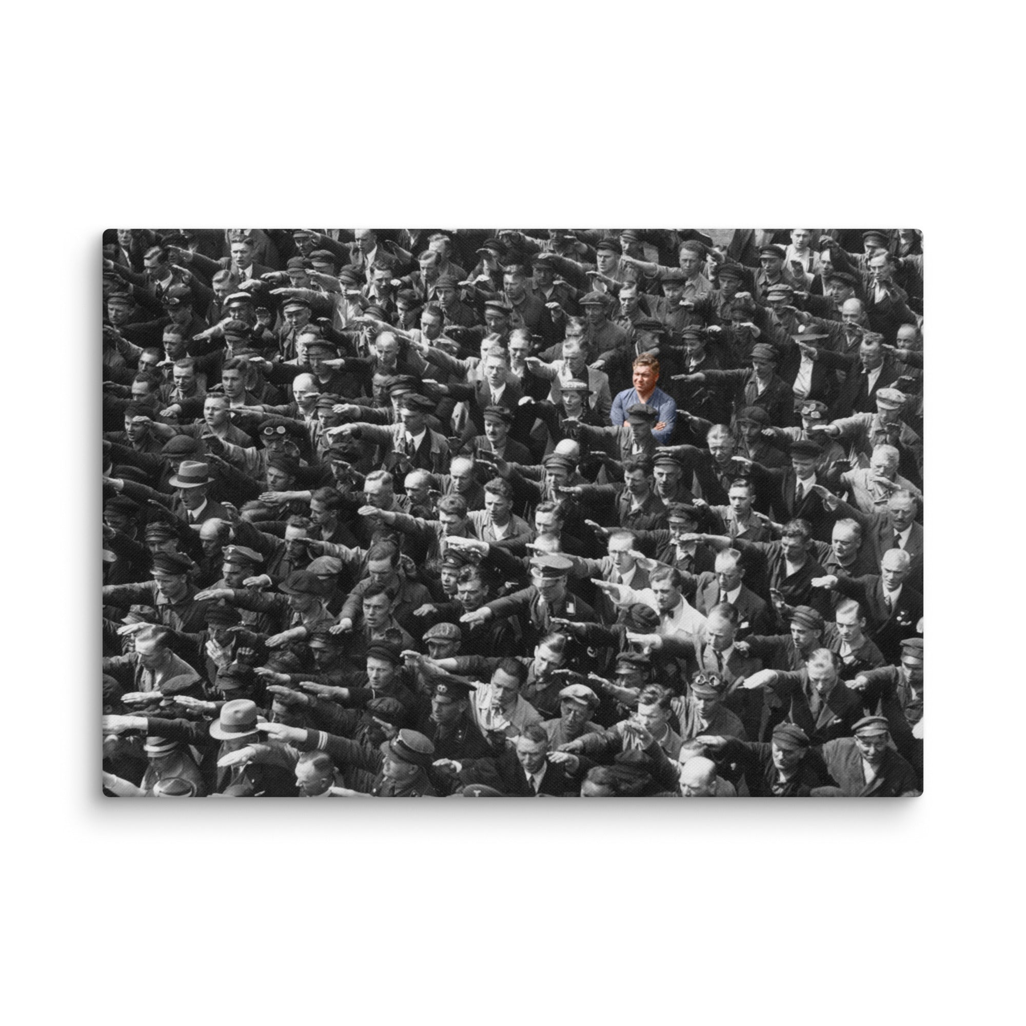 August Landmesser Gallery Wrapped Canvas Wall Art