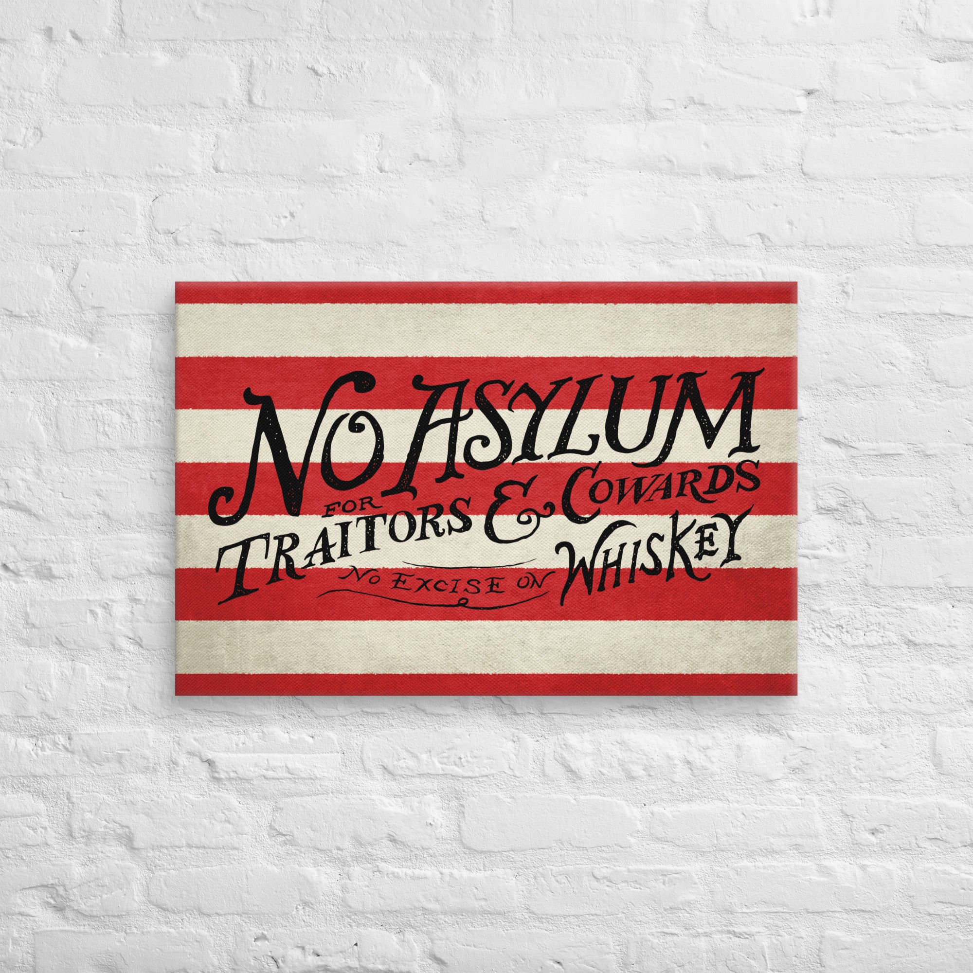 Whiskey Rebellion No Asylum Flag Gallery Wrapped Canvas