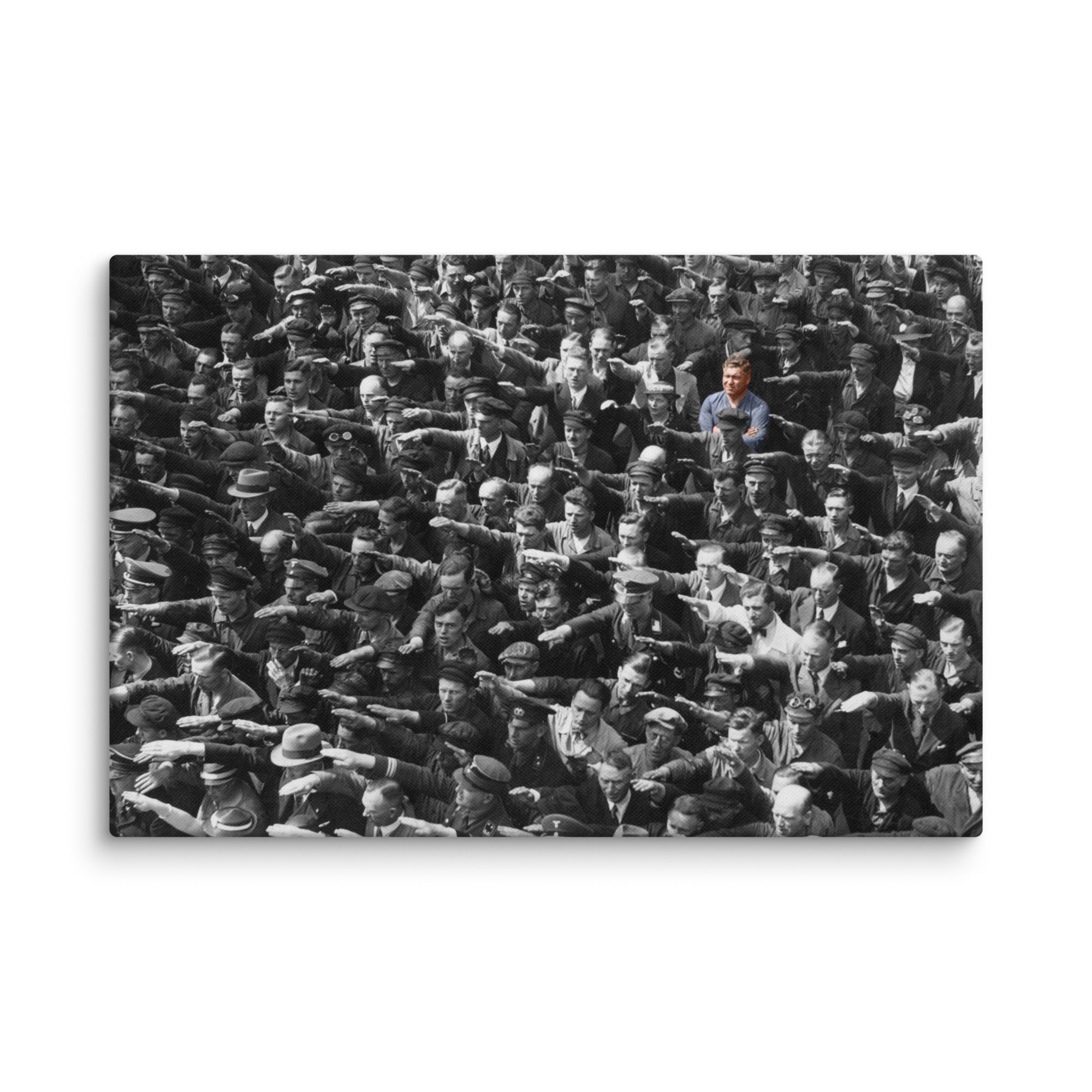 August Landmesser Gallery Wrapped Canvas Wall Art