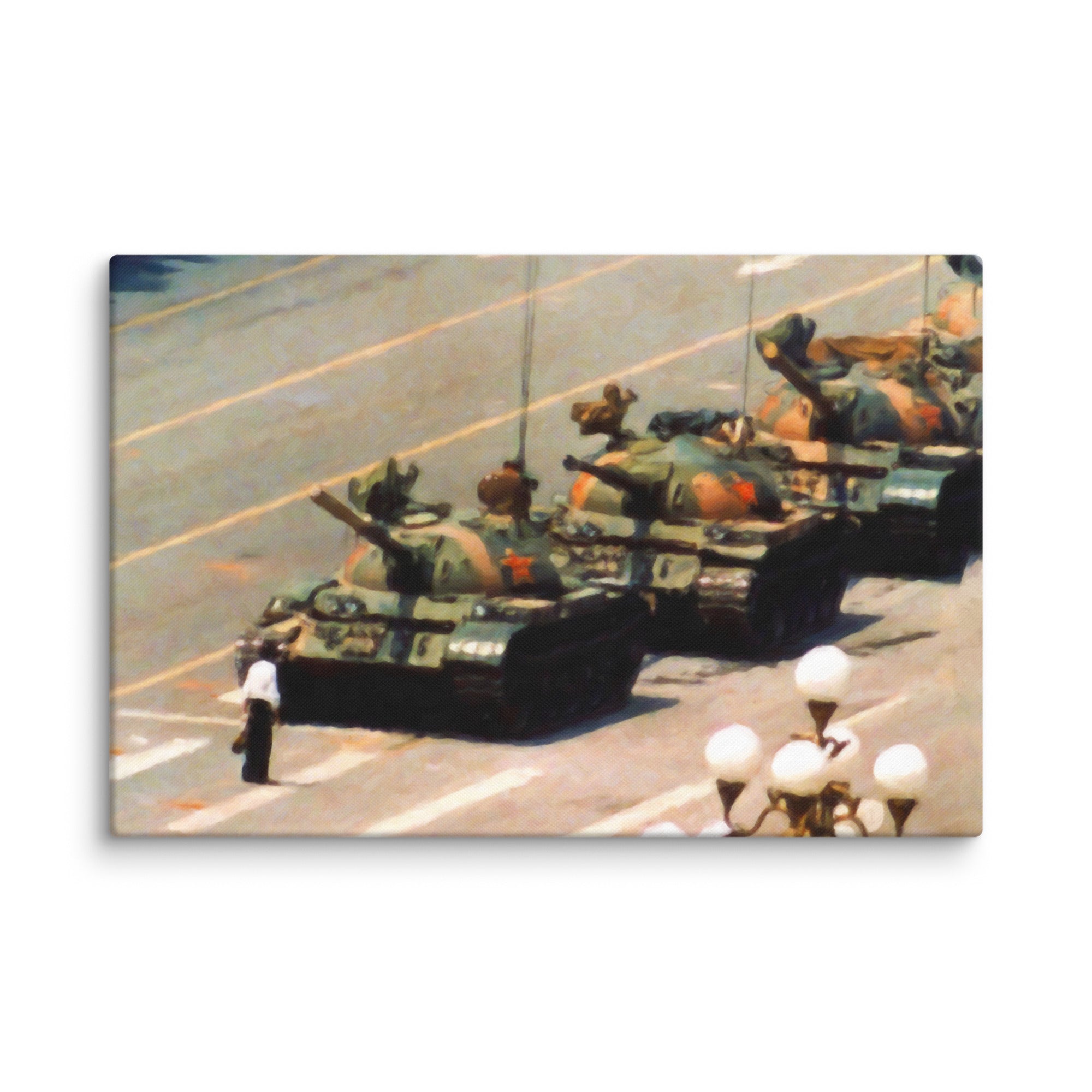 Tank Man Wrapped Canvas Painting