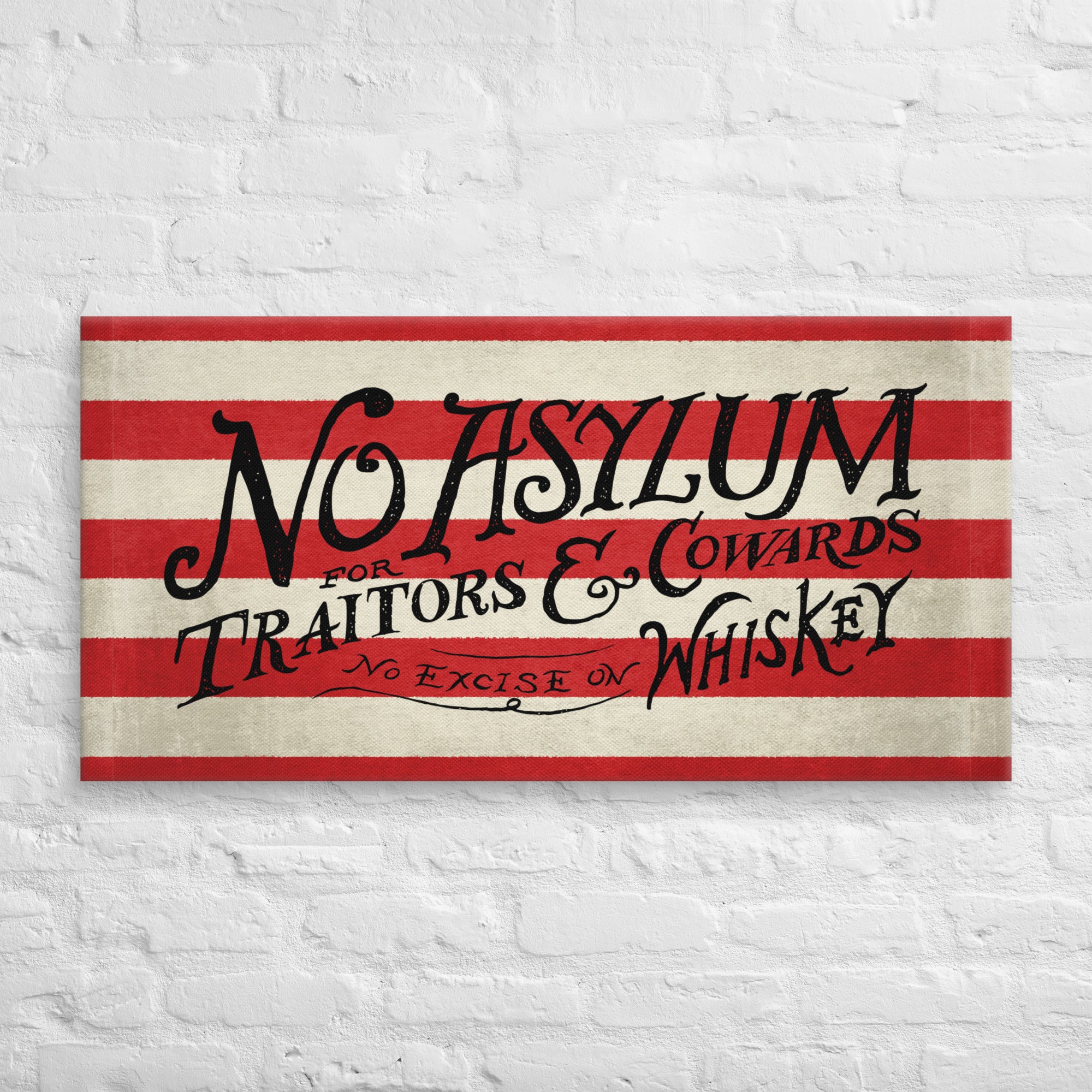 Whiskey Rebellion No Asylum Flag Gallery Wrapped Canvas