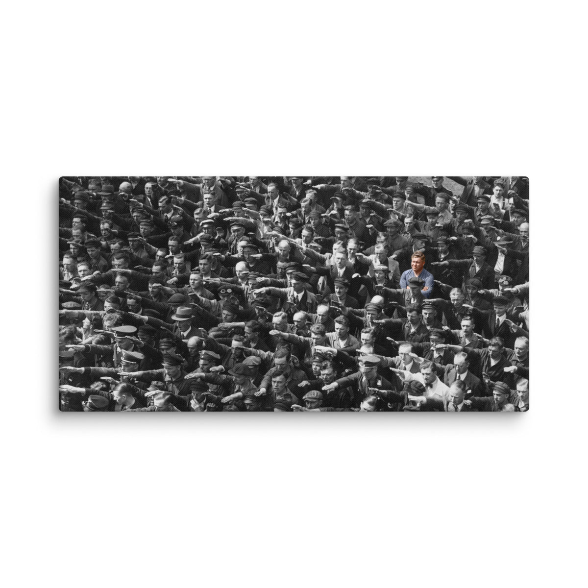 August Landmesser Gallery Wrapped Canvas Wall Art