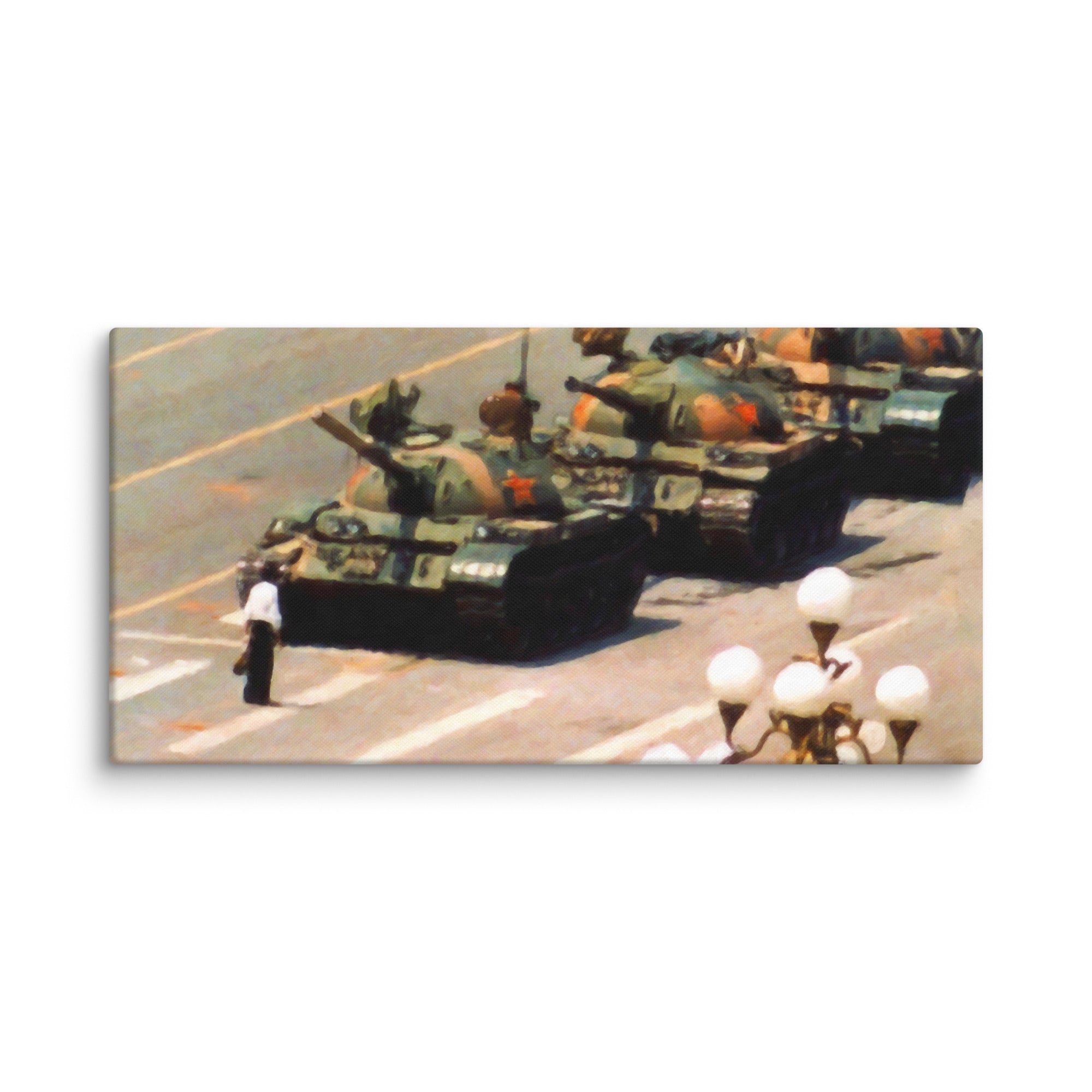 Tank Man Wrapped Canvas Painting