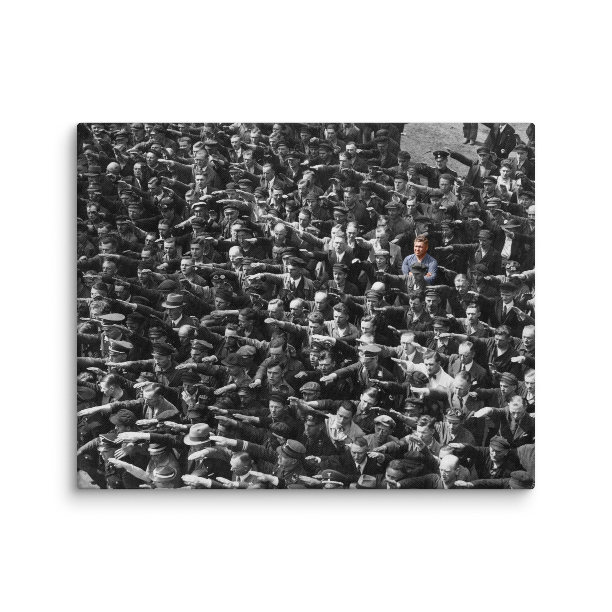 August Landmesser Gallery Wrapped Canvas Wall Art