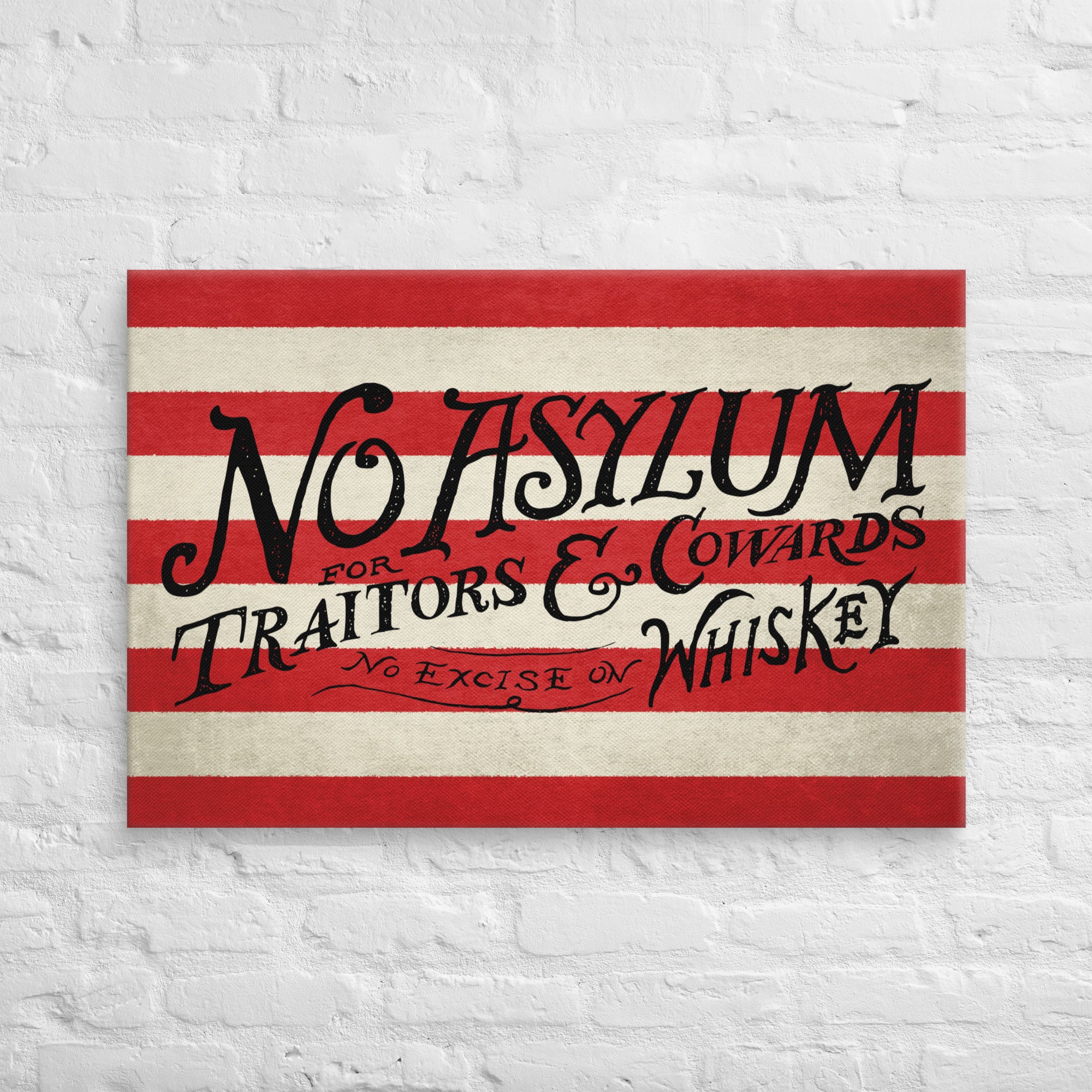 Whiskey Rebellion No Asylum Flag Gallery Wrapped Canvas