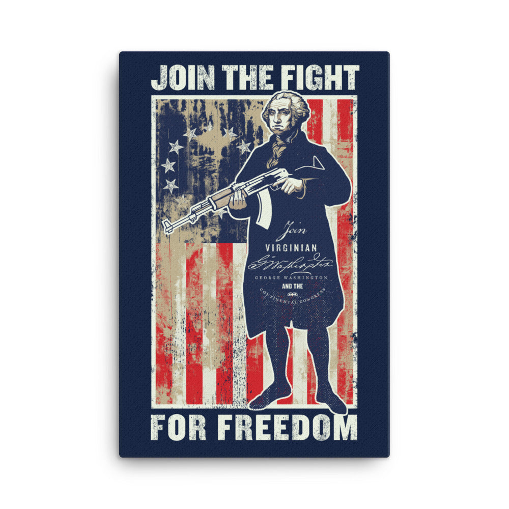 Join the Revolution George Washington Revolutionary Propaganda Canvas Wall Art