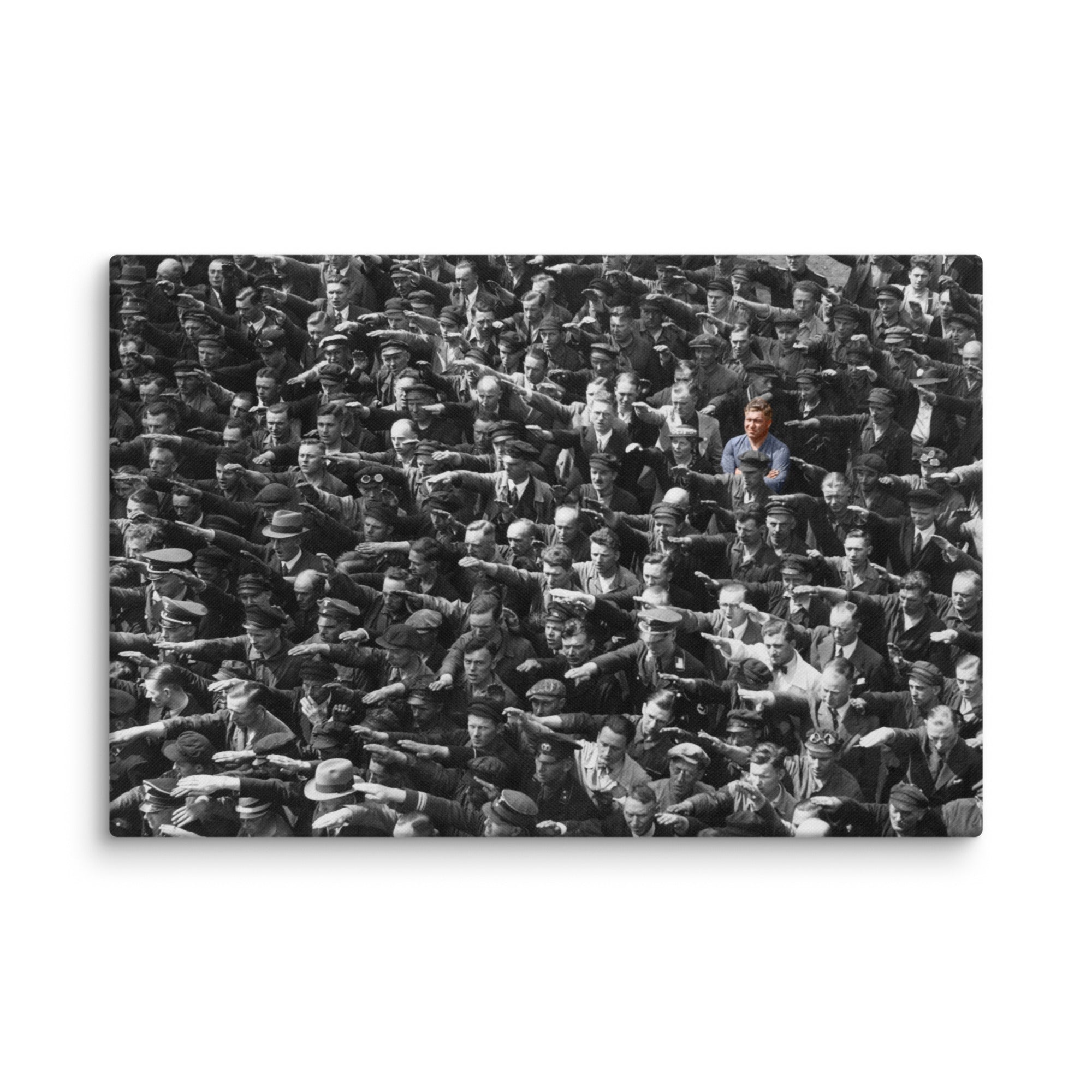 August Landmesser Gallery Wrapped Canvas Wall Art