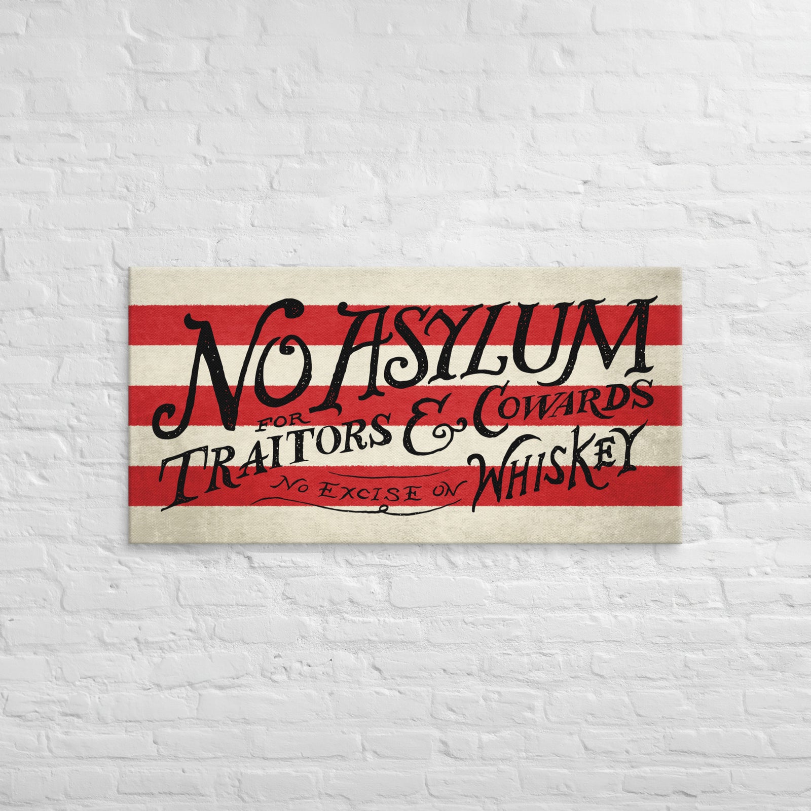 Whiskey Rebellion No Asylum Flag Gallery Wrapped Canvas