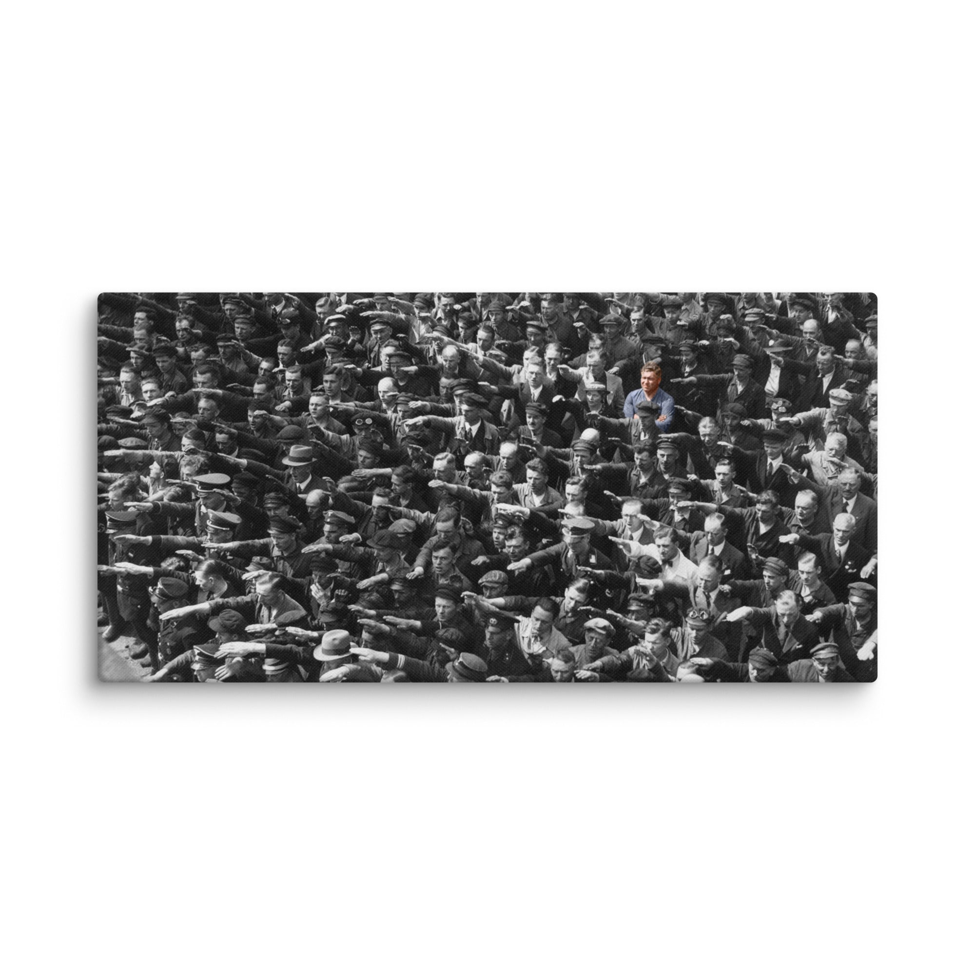 August Landmesser Gallery Wrapped Canvas Wall Art