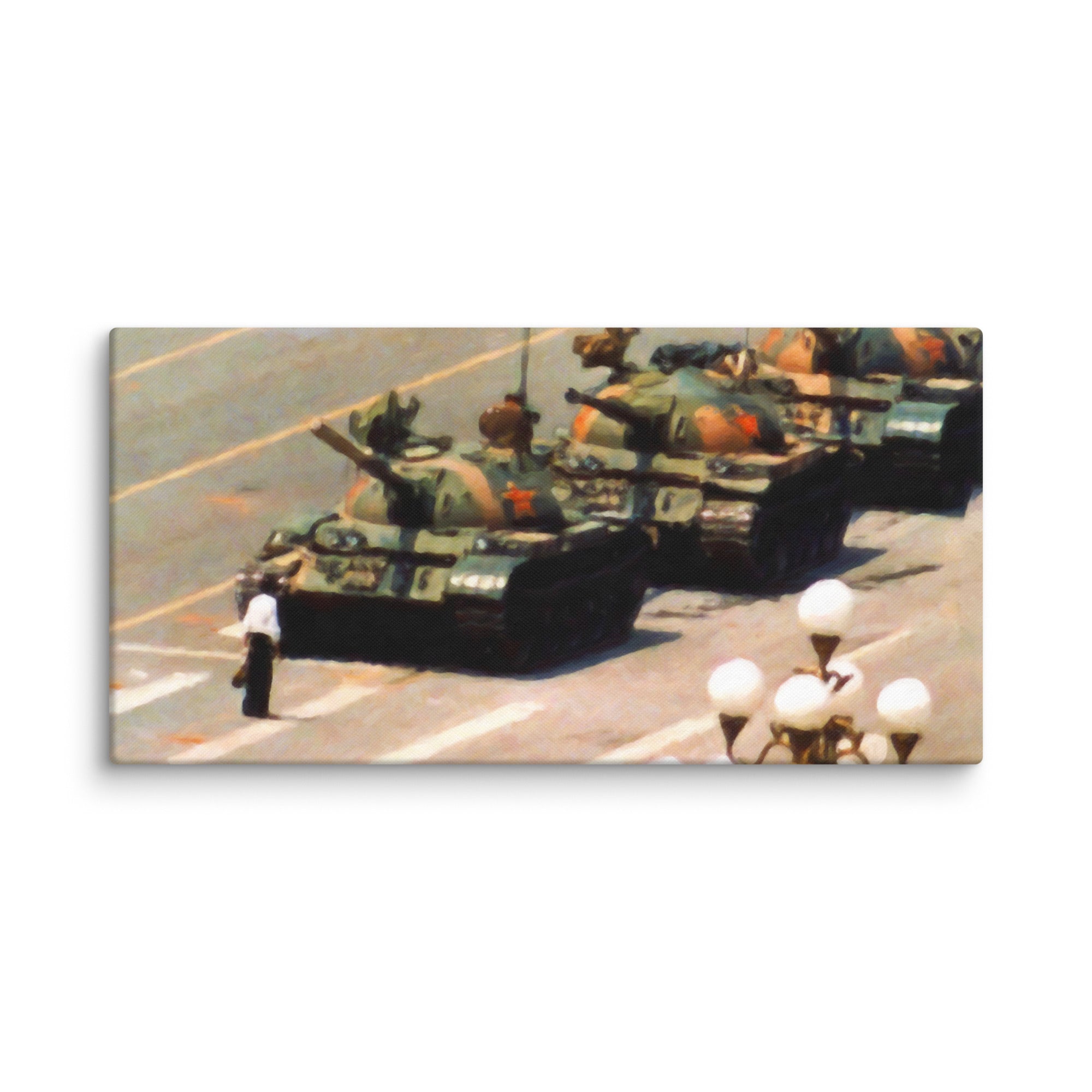 Tank Man Wrapped Canvas Painting