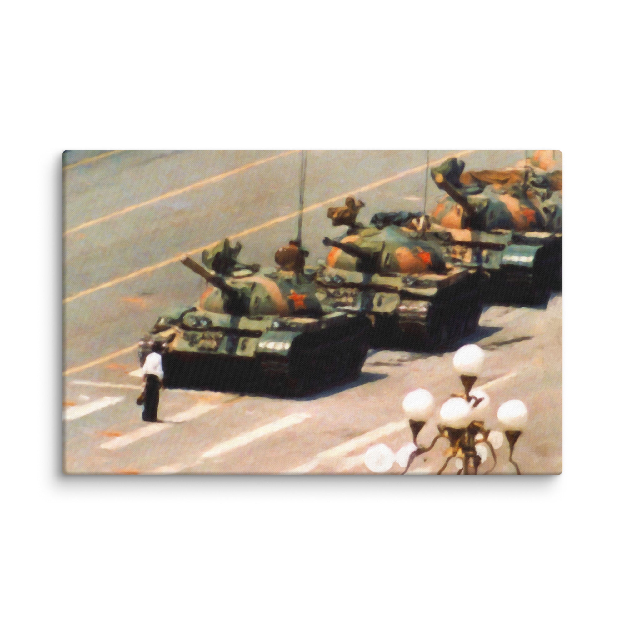 Tank Man Wrapped Canvas Painting