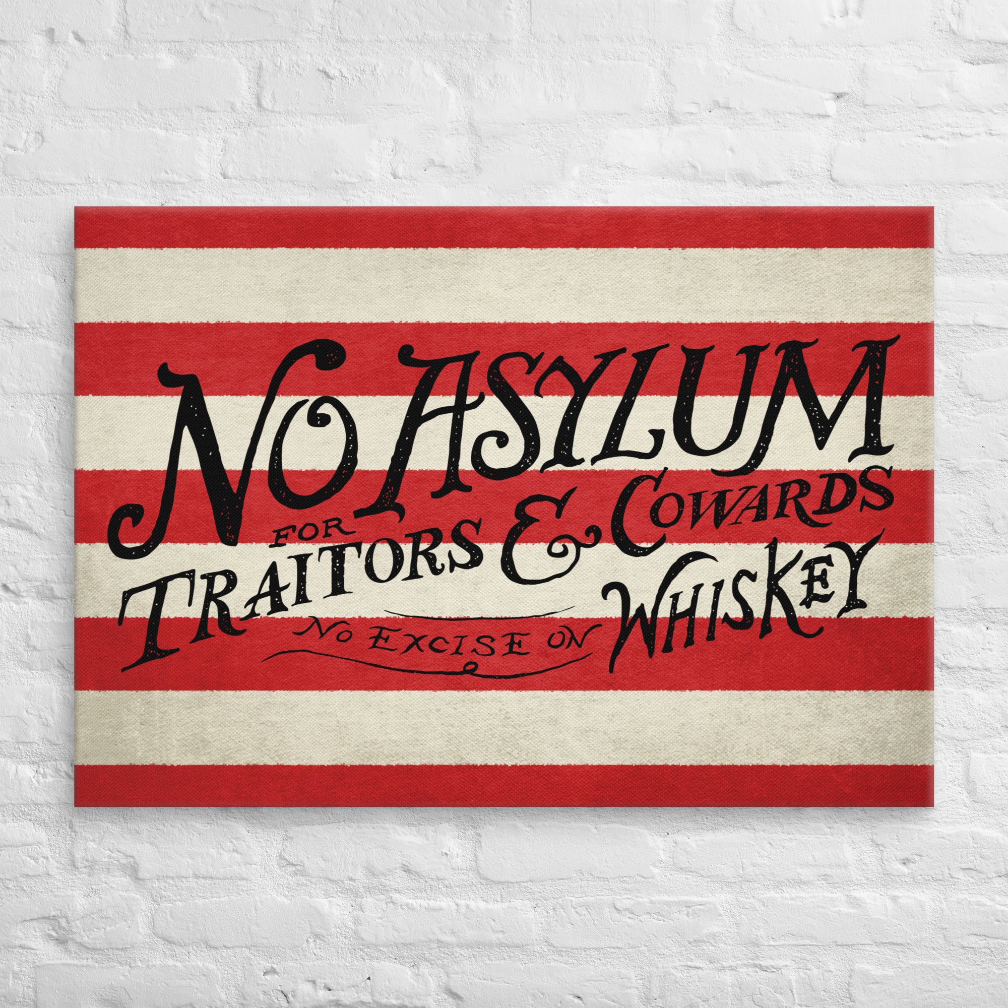 Whiskey Rebellion No Asylum Flag Gallery Wrapped Canvas