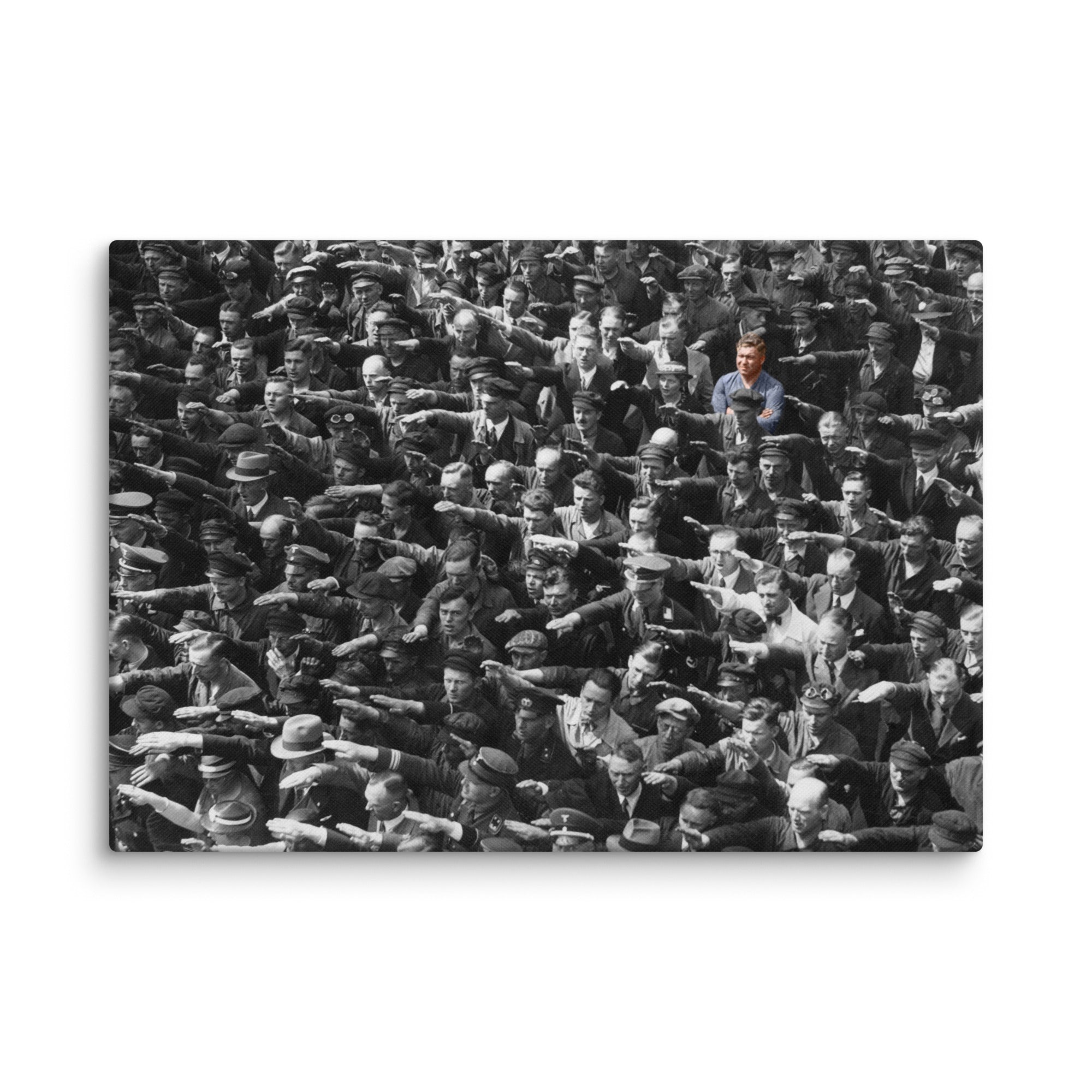 August Landmesser Gallery Wrapped Canvas Wall Art