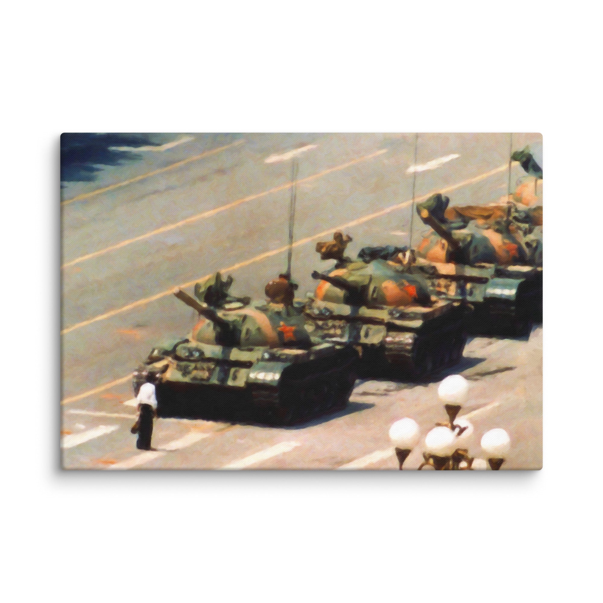 Tank Man Wrapped Canvas Painting