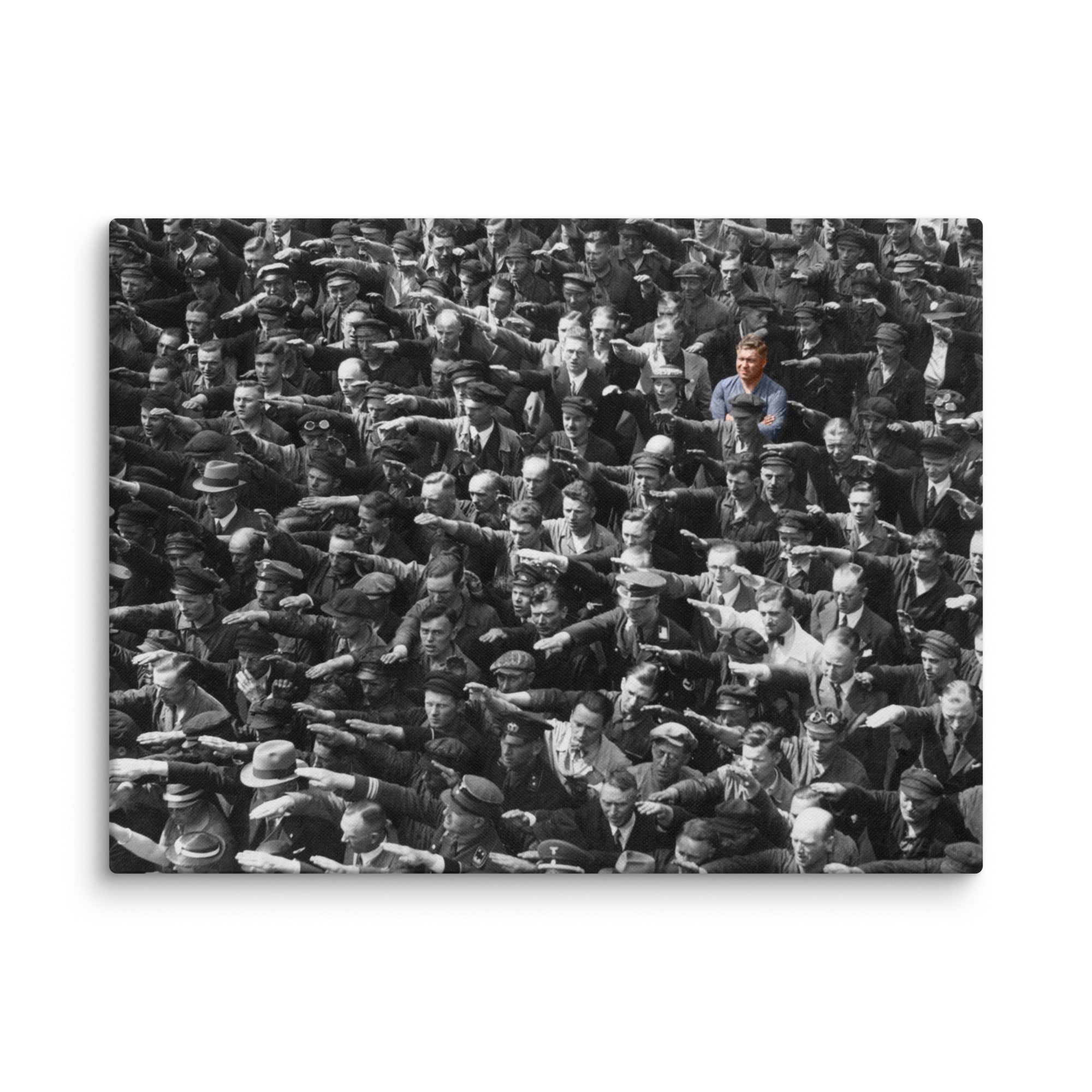 August Landmesser Gallery Wrapped Canvas Wall Art