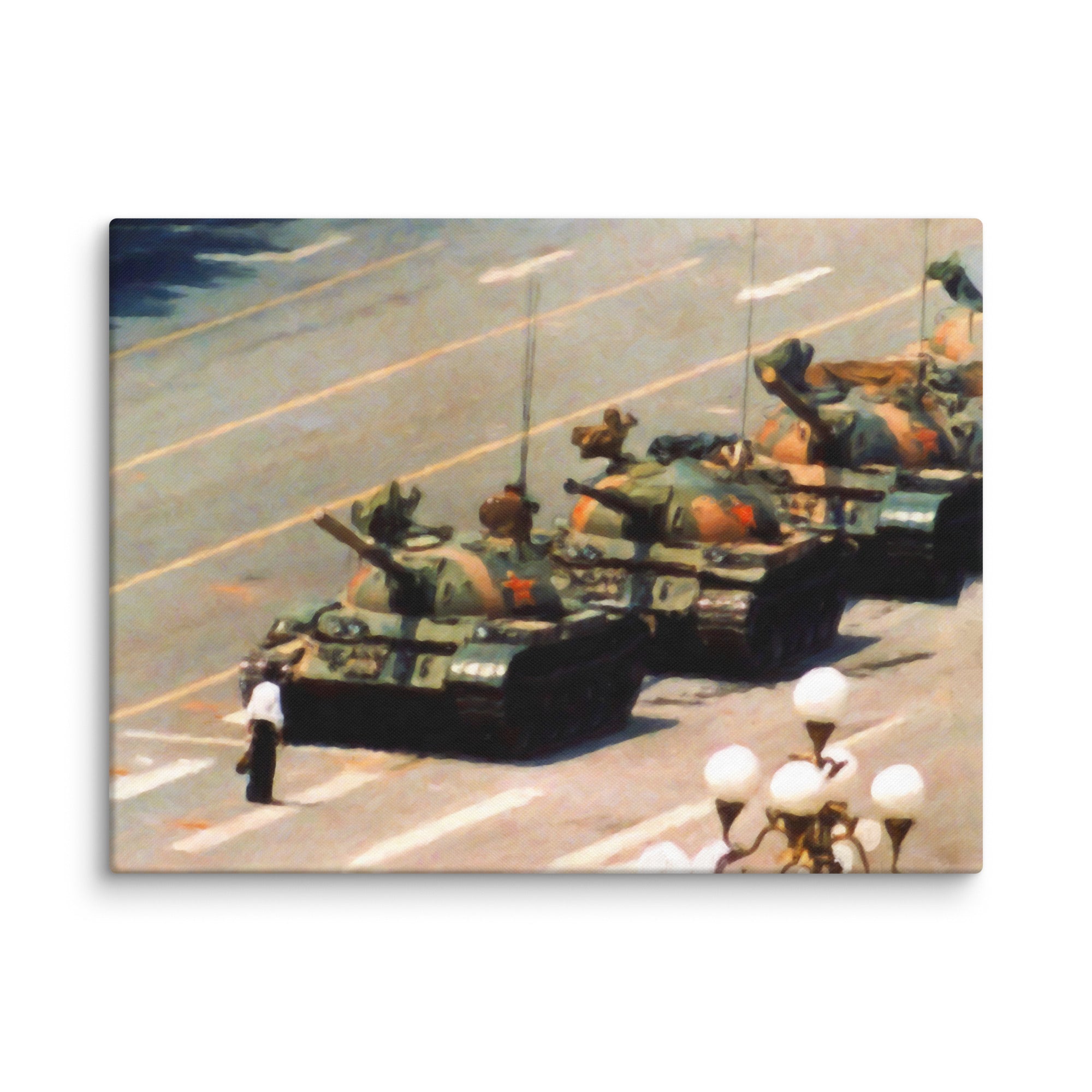 Tank Man Wrapped Canvas Painting