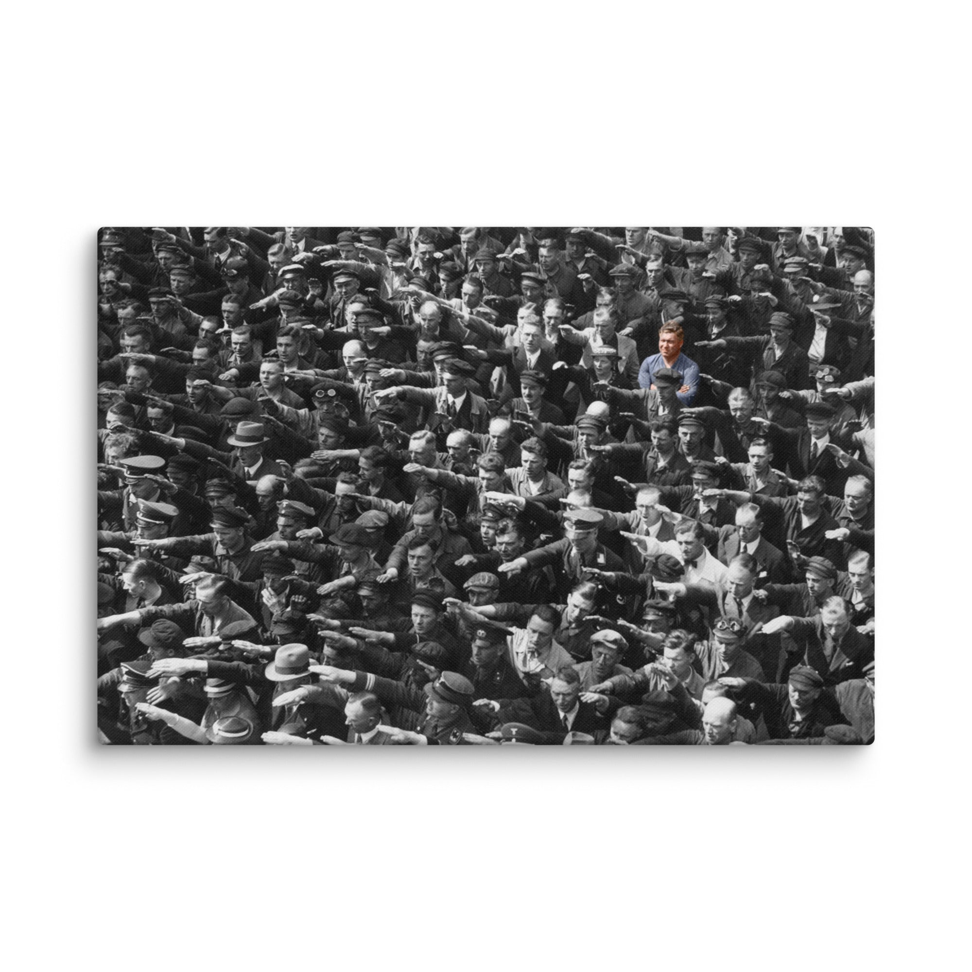 August Landmesser Gallery Wrapped Canvas Wall Art