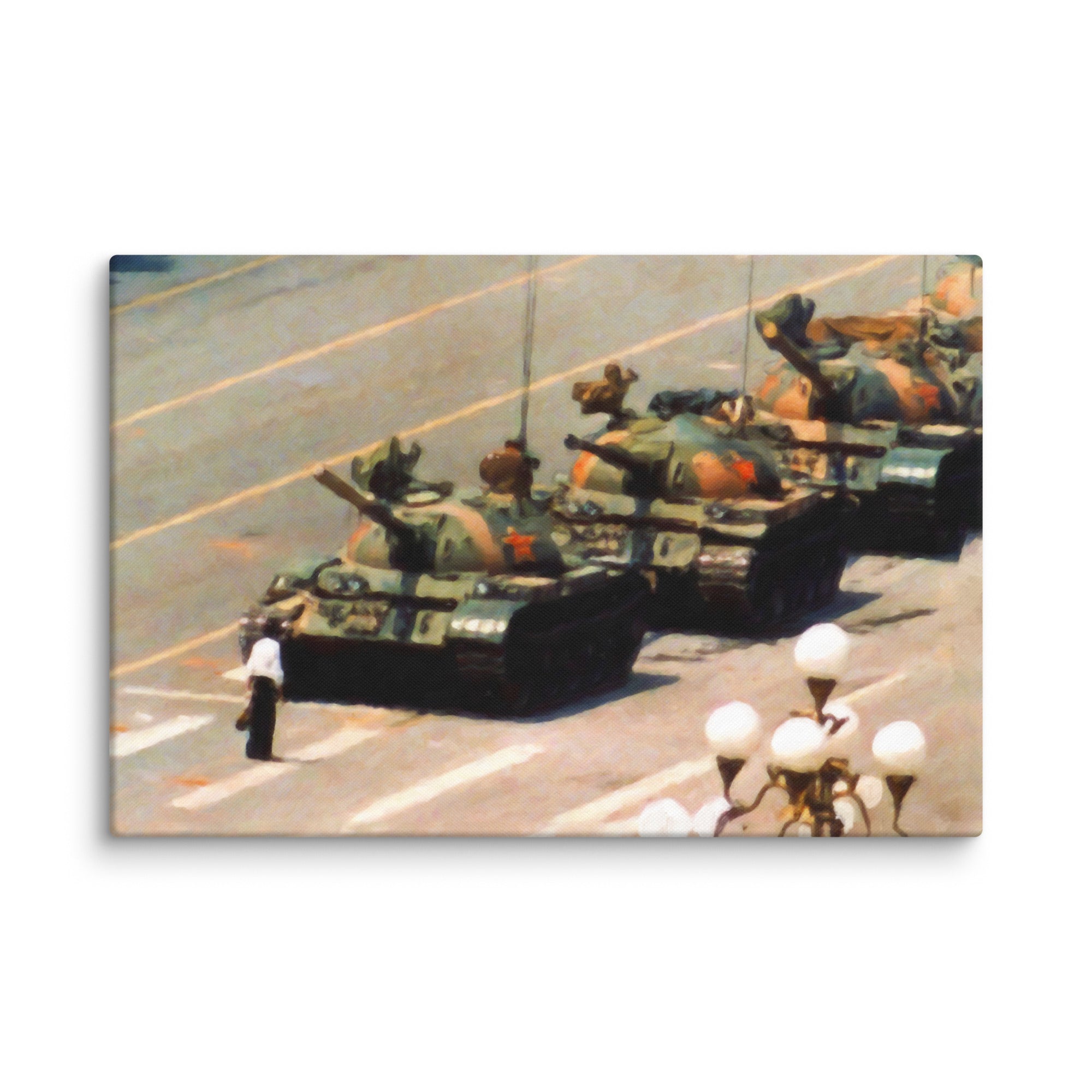 Tank Man Wrapped Canvas Painting