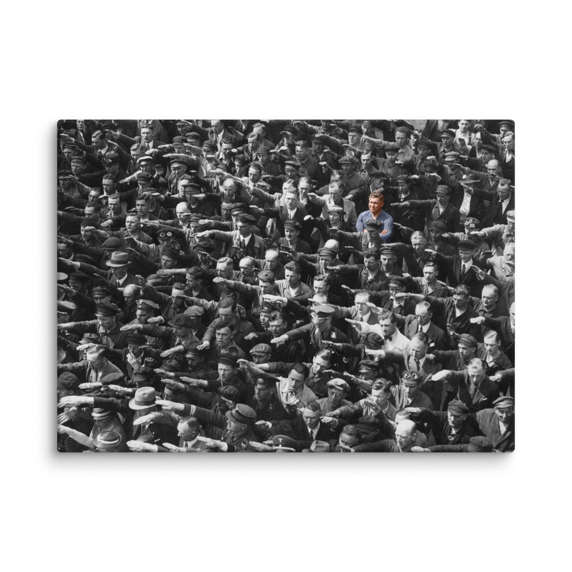 August Landmesser Gallery Wrapped Canvas Wall Art