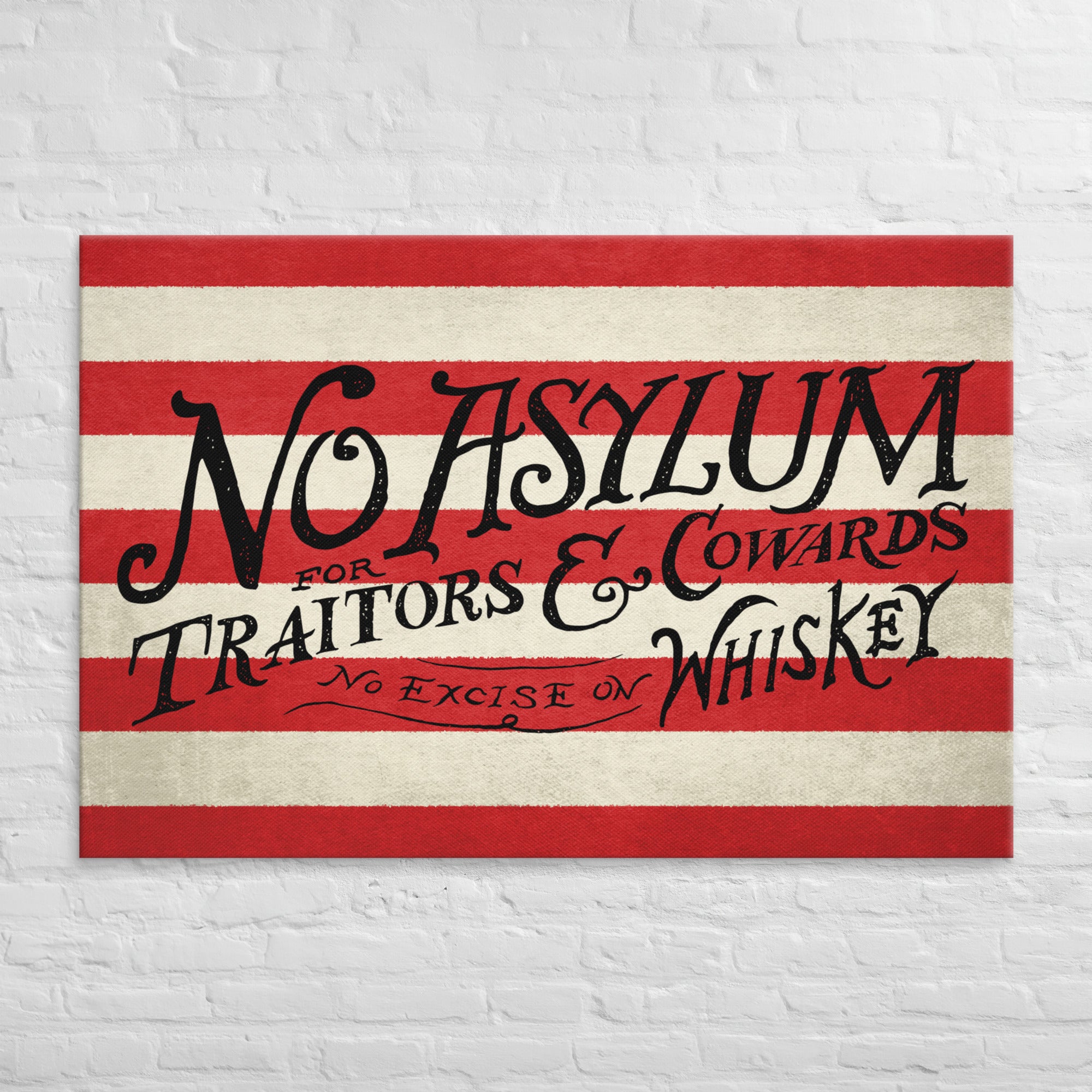 Whiskey Rebellion No Asylum Flag Gallery Wrapped Canvas