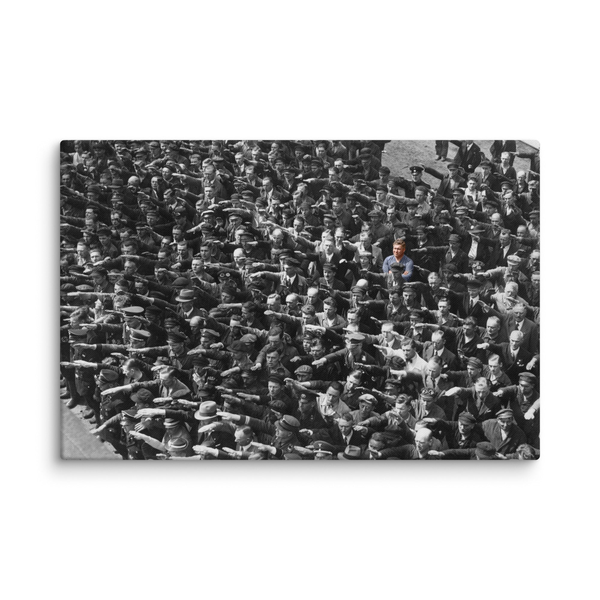 August Landmesser Gallery Wrapped Canvas Wall Art