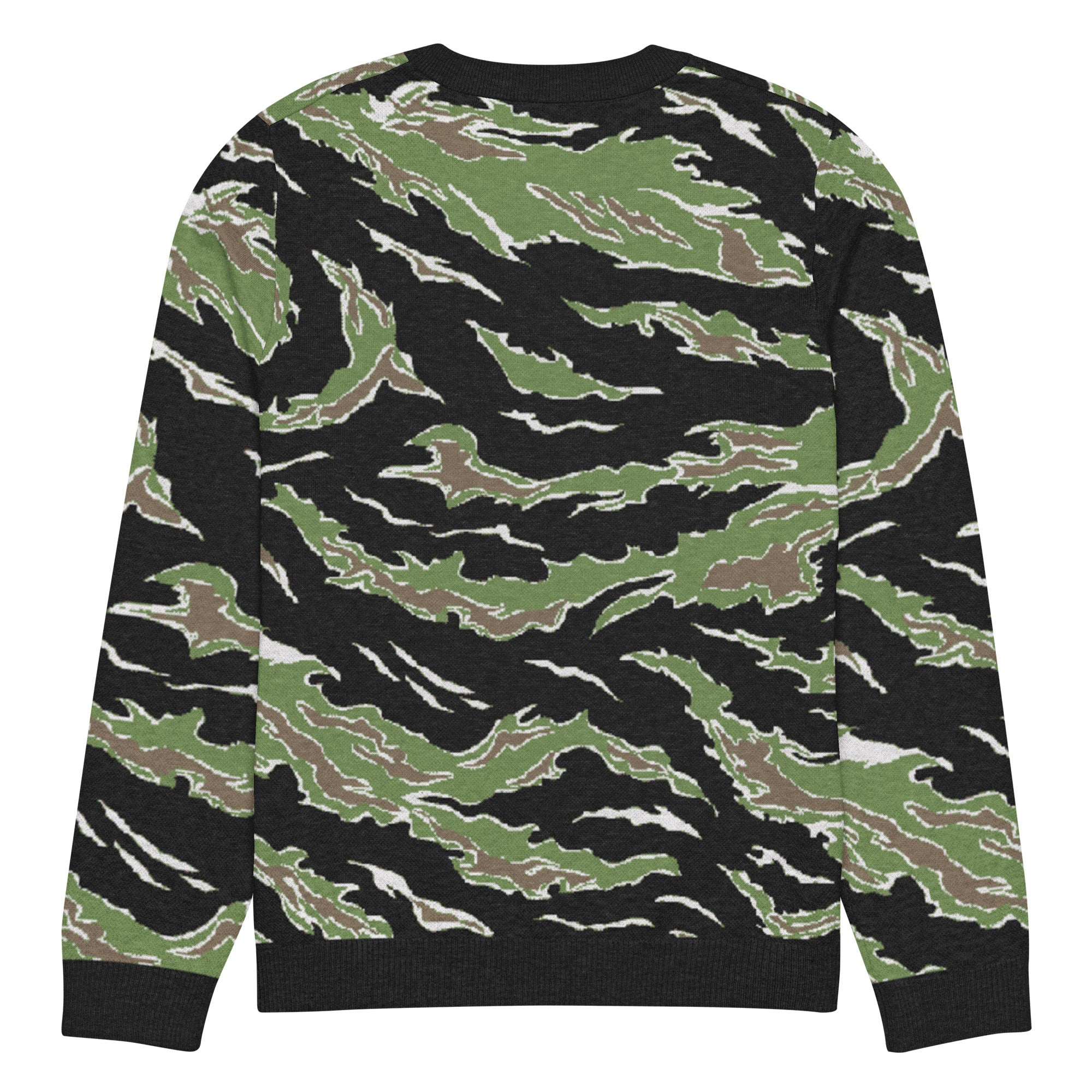 Tiger Stripe Jungle Camo Knitted Crew Neck Sweater