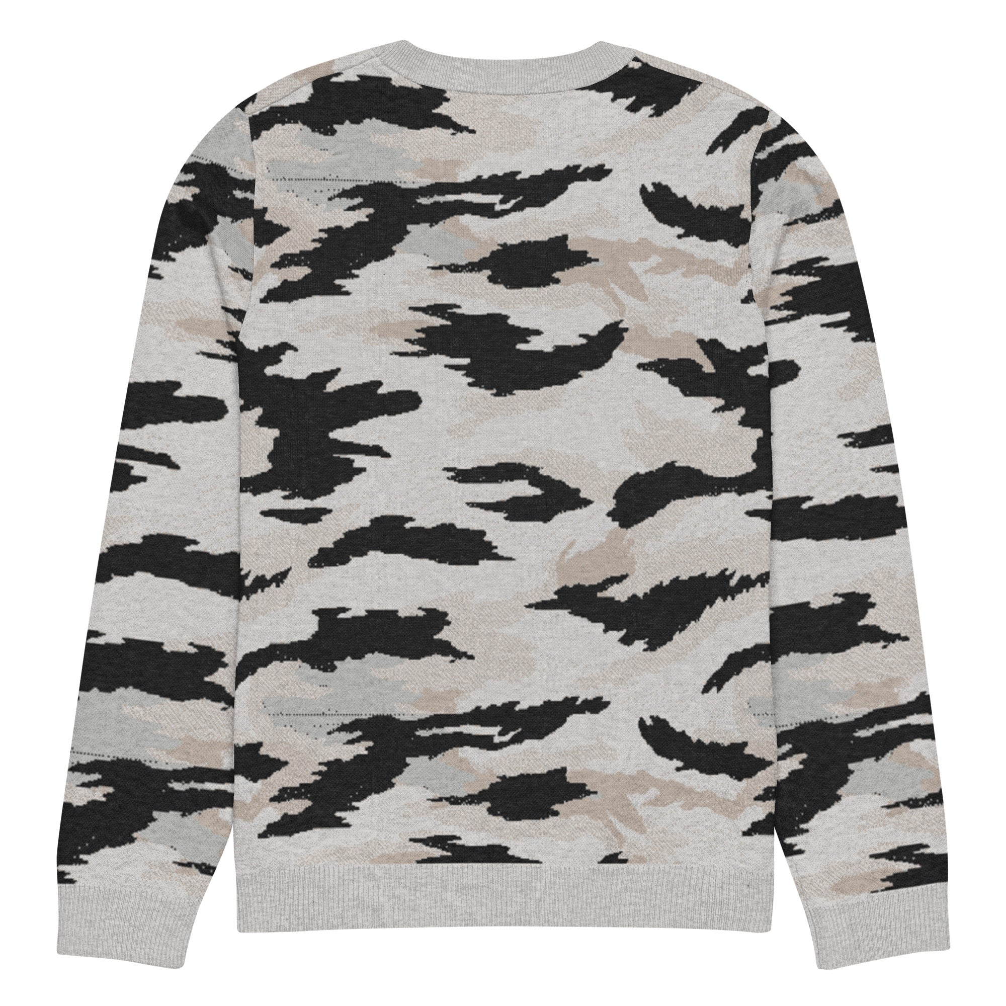 Snow Tiger Knitted Crew Neck Sweater