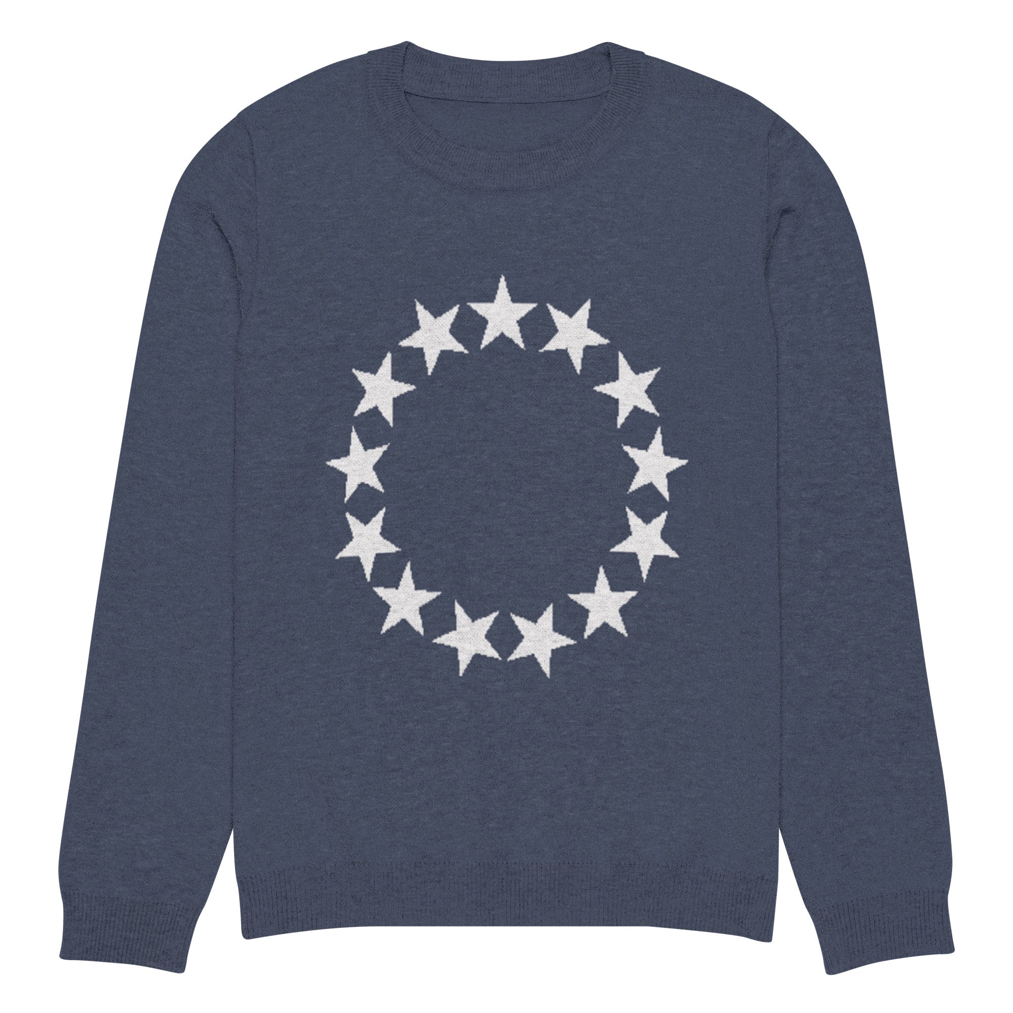 Betsy Ross Stars Knitted Crew Neck Sweater