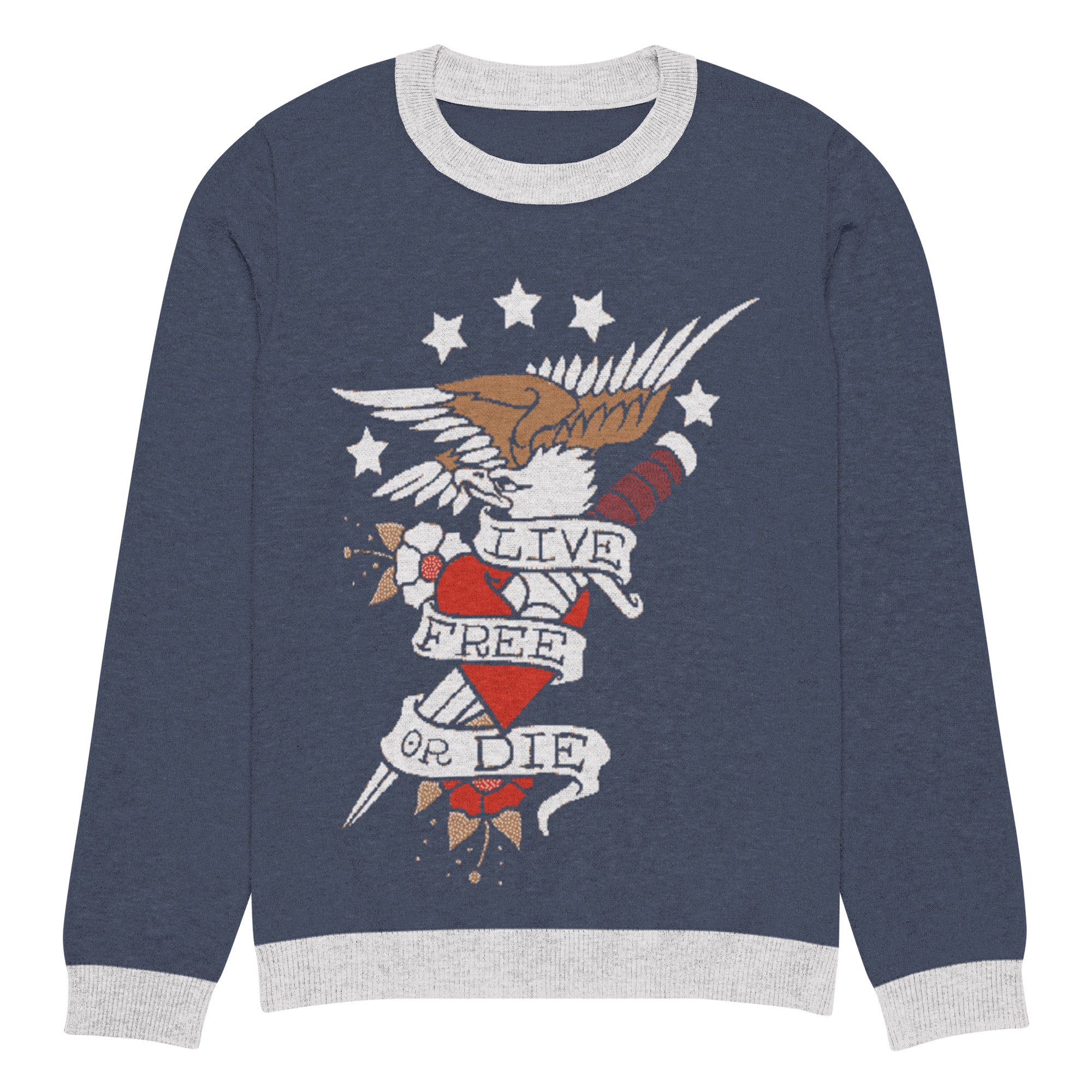 Live Free Or Die Eagle Knitted Sweater