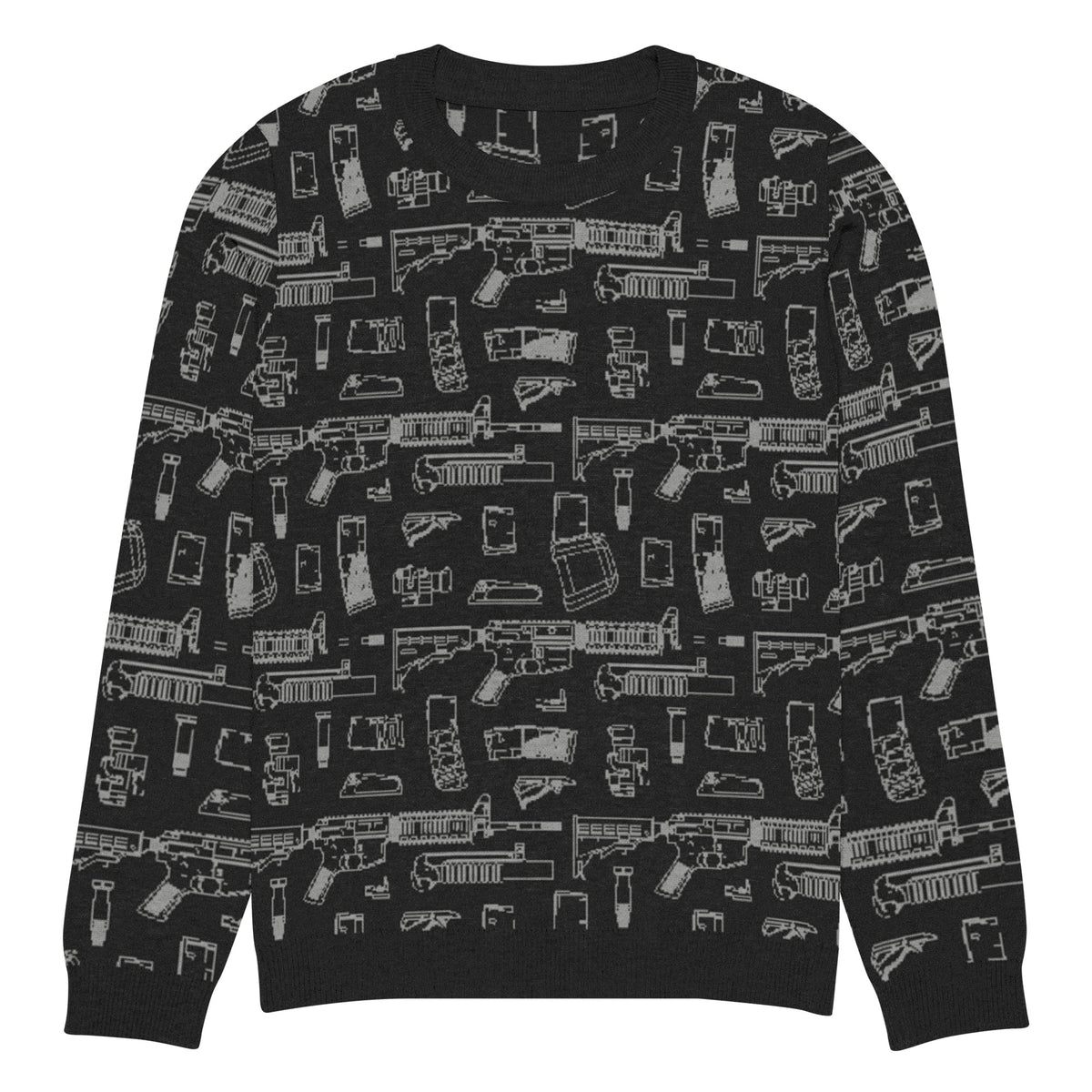 Rifle Attachments Knitted Crew Neck Sweater