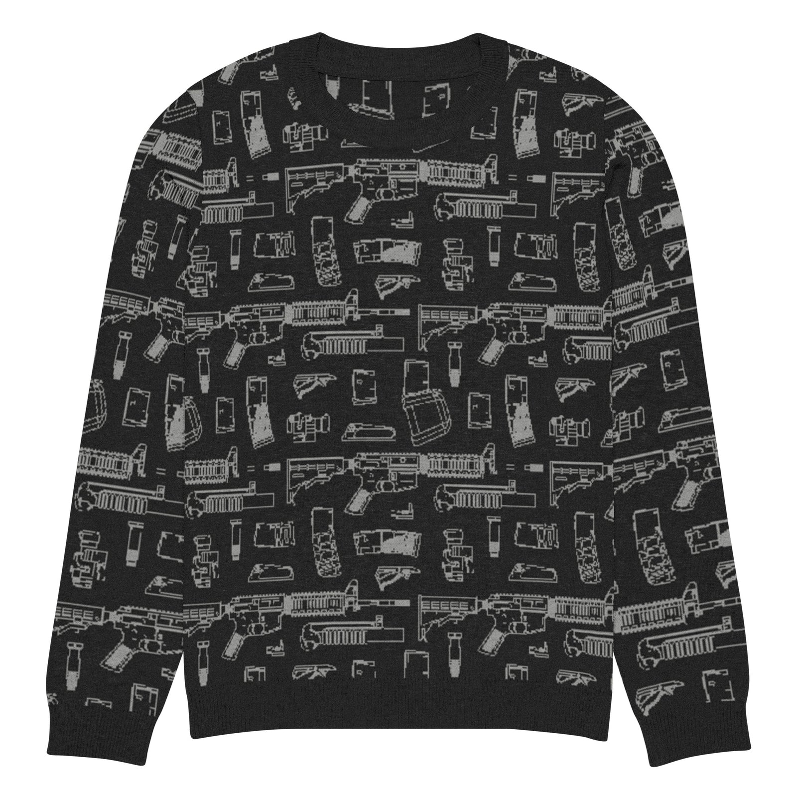 Rifle Attachments Knitted Crew Neck Sweater