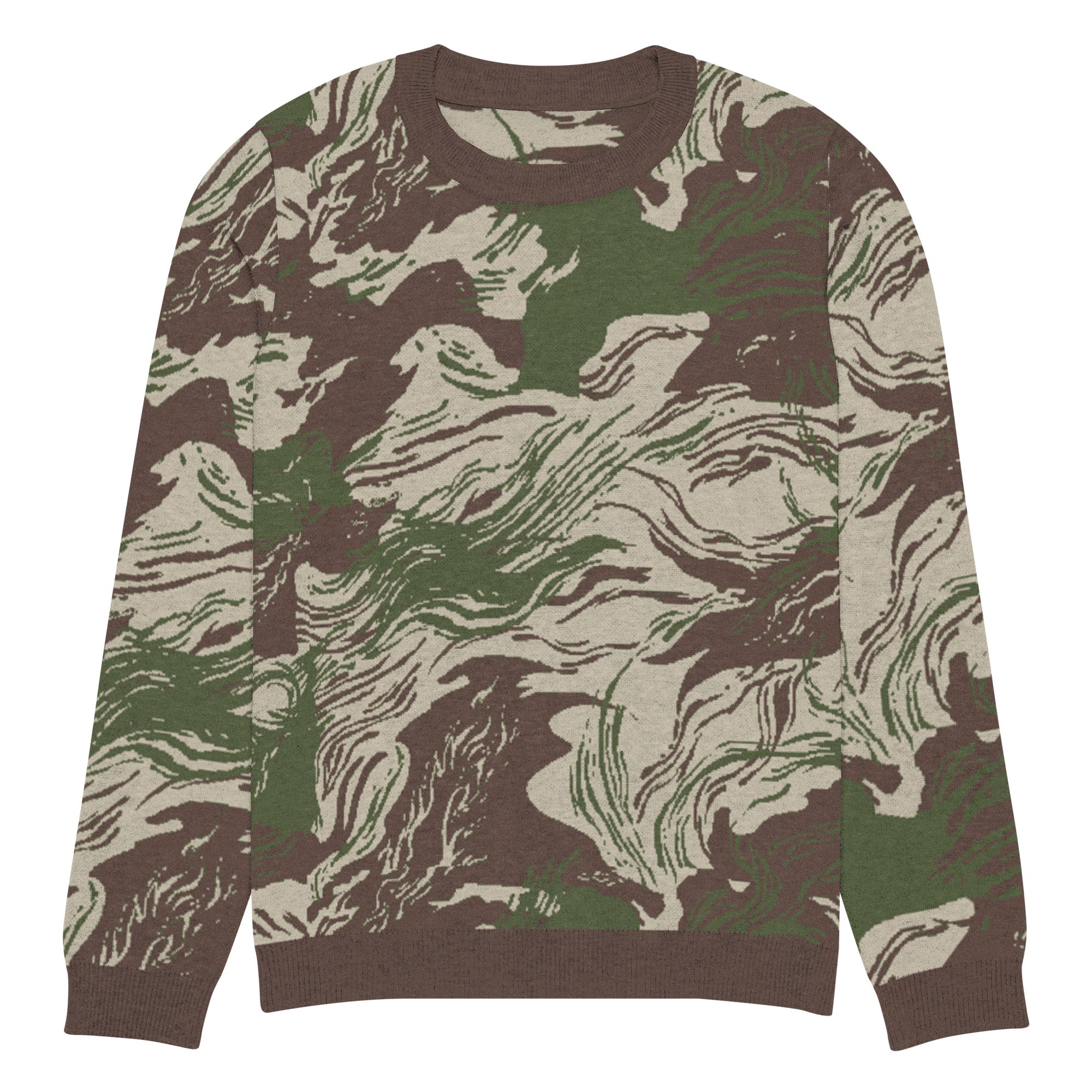 Rhodesian Brushstroke Knitted Crew Neck Sweater