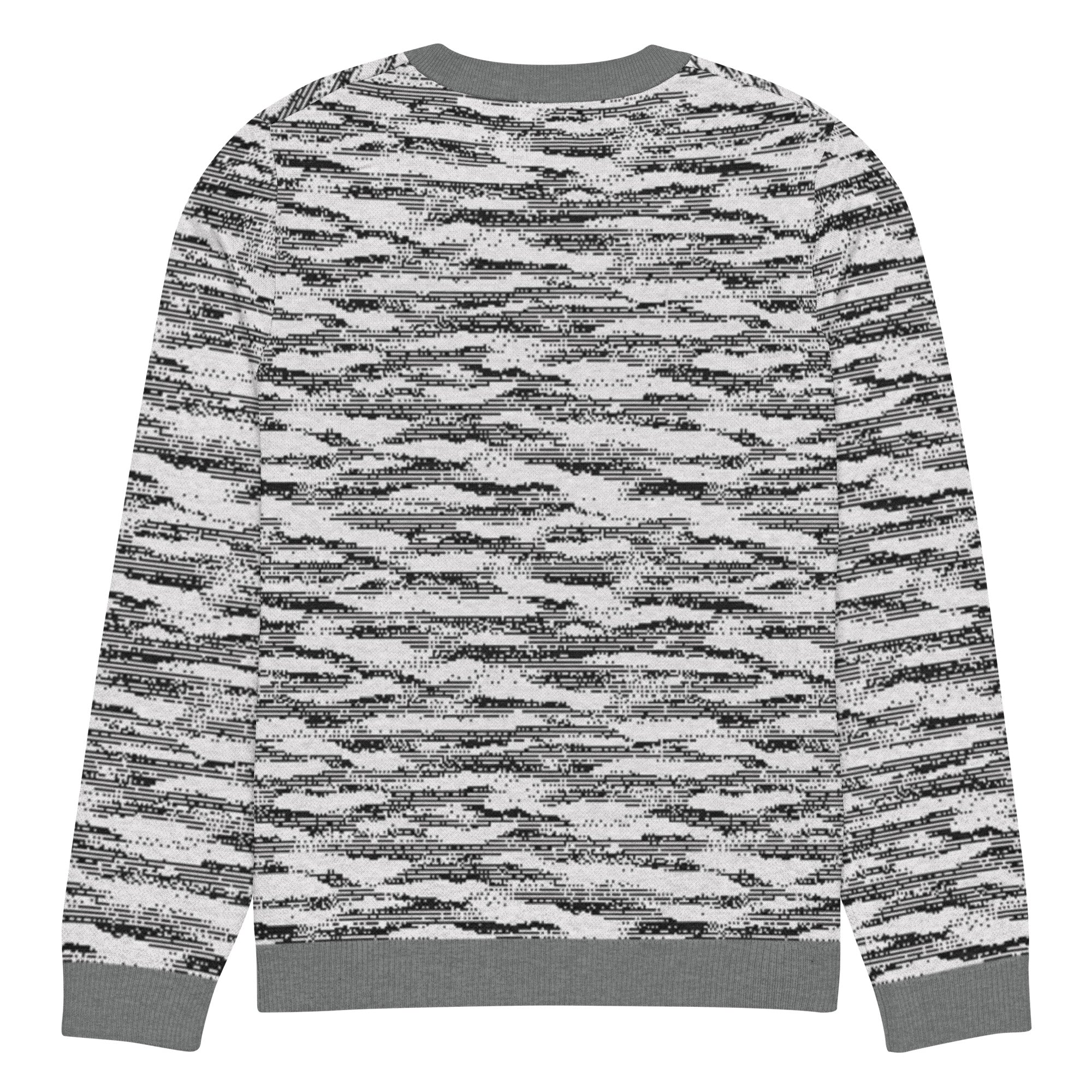 Freedom Grid Pullover Knitted Crew Neck Sweater