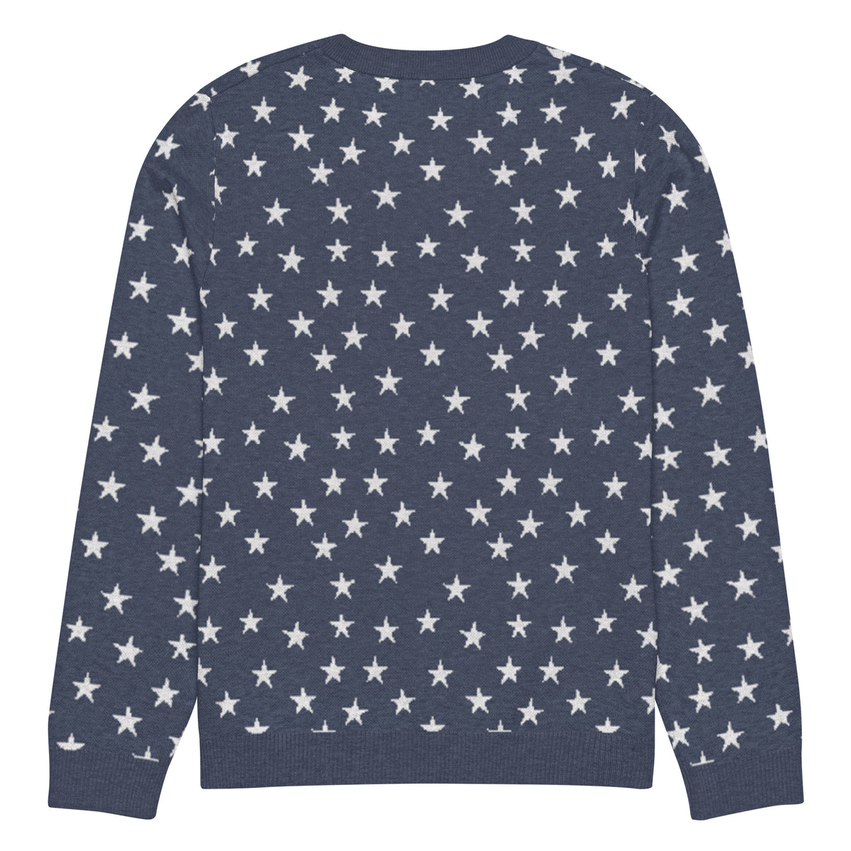 Colonial Stars Knitted Pullover Crew Neck Sweater