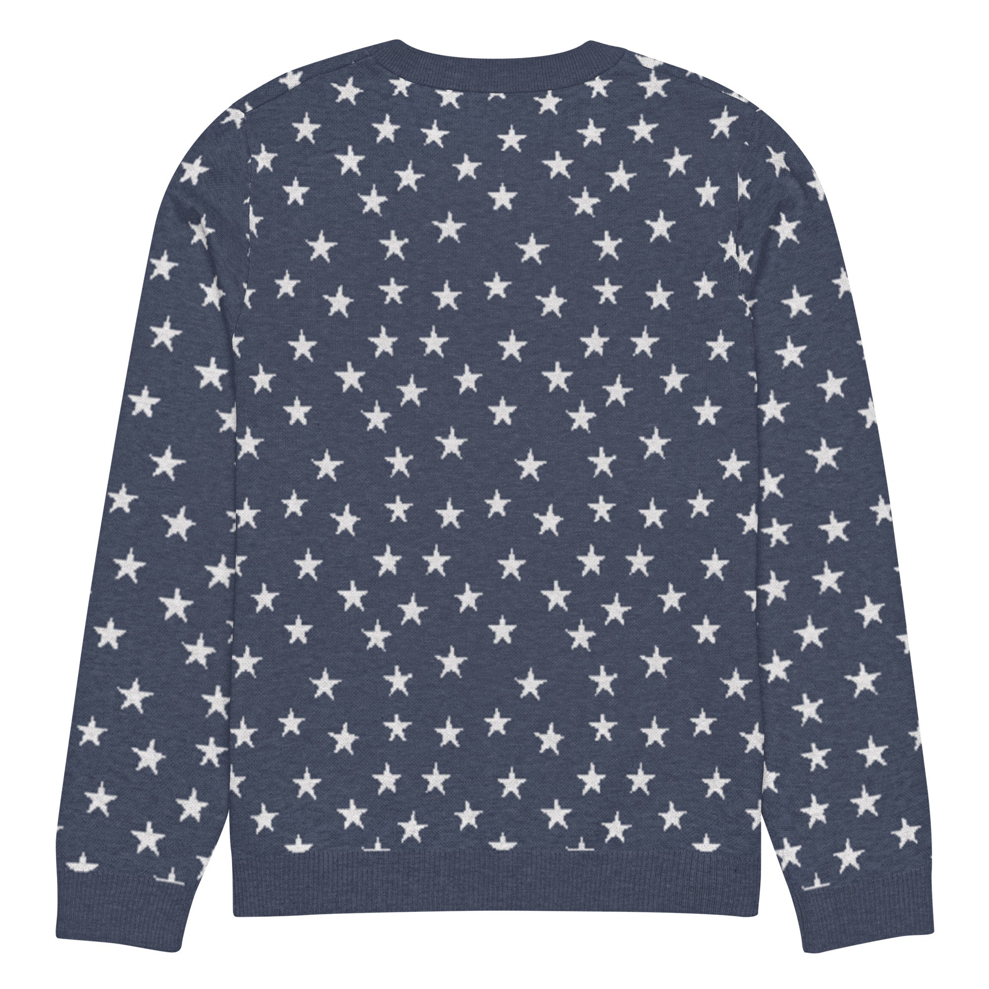 Colonial Stars Knitted Pullover Crew Neck Sweater