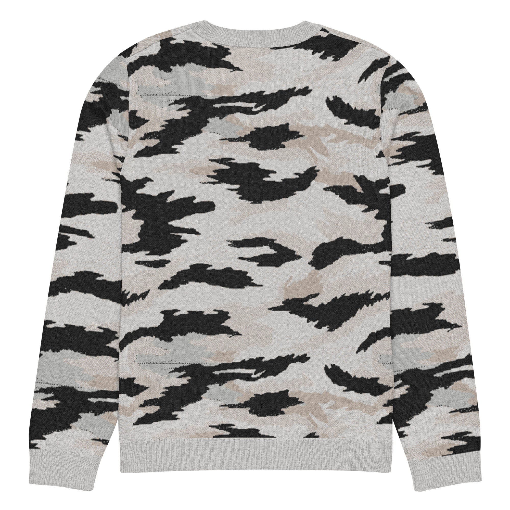 Snow Tiger Knitted Crew Neck Sweater