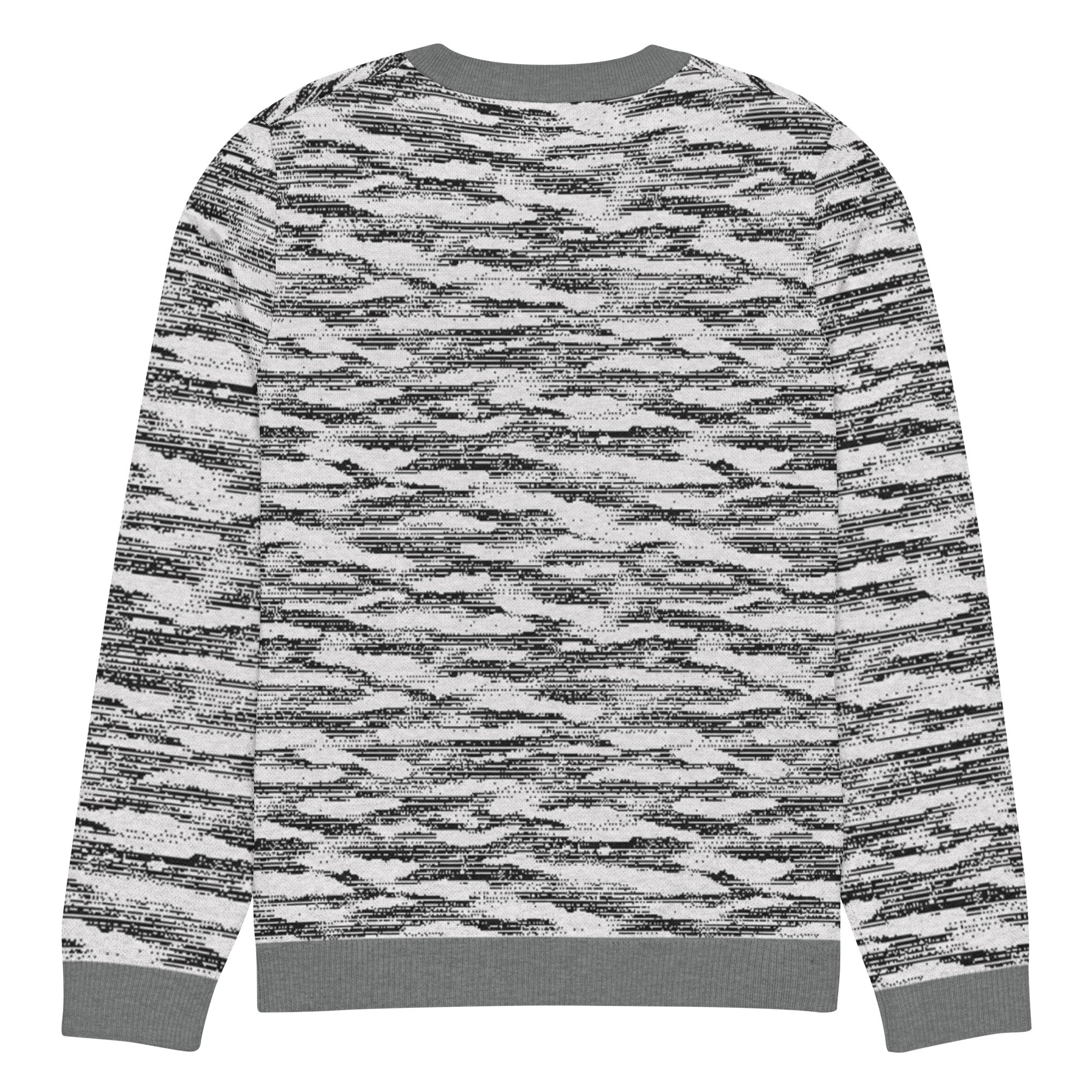 Freedom Grid Pullover Knitted Crew Neck Sweater