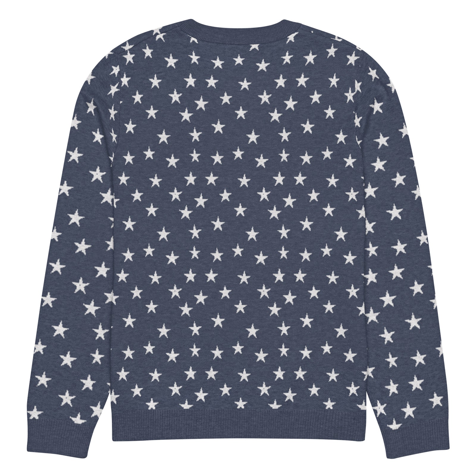Colonial Stars Knitted Pullover Crew Neck Sweater