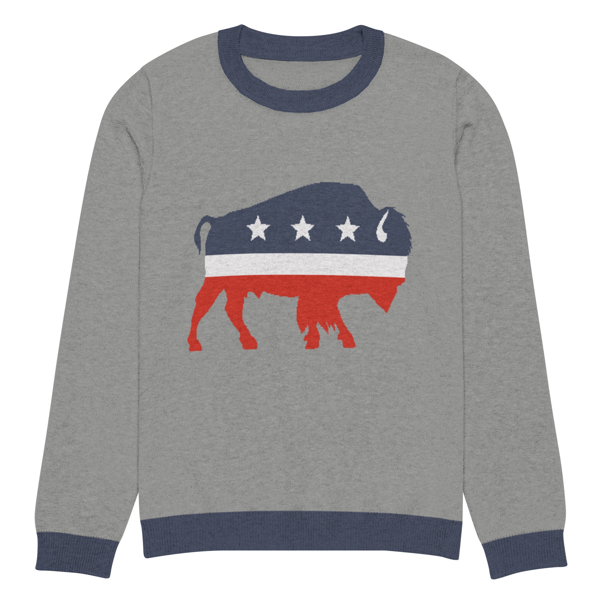 Independence Bison Knitted Crew Neck Sweater