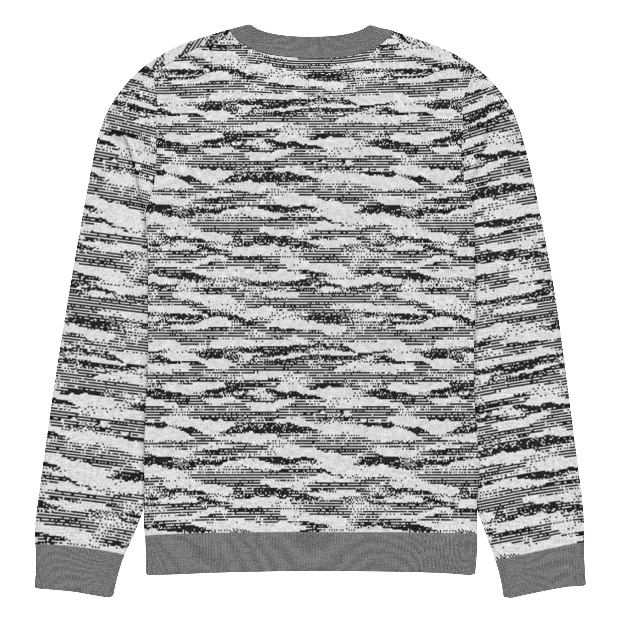 Freedom Grid Pullover Knitted Crew Neck Sweater