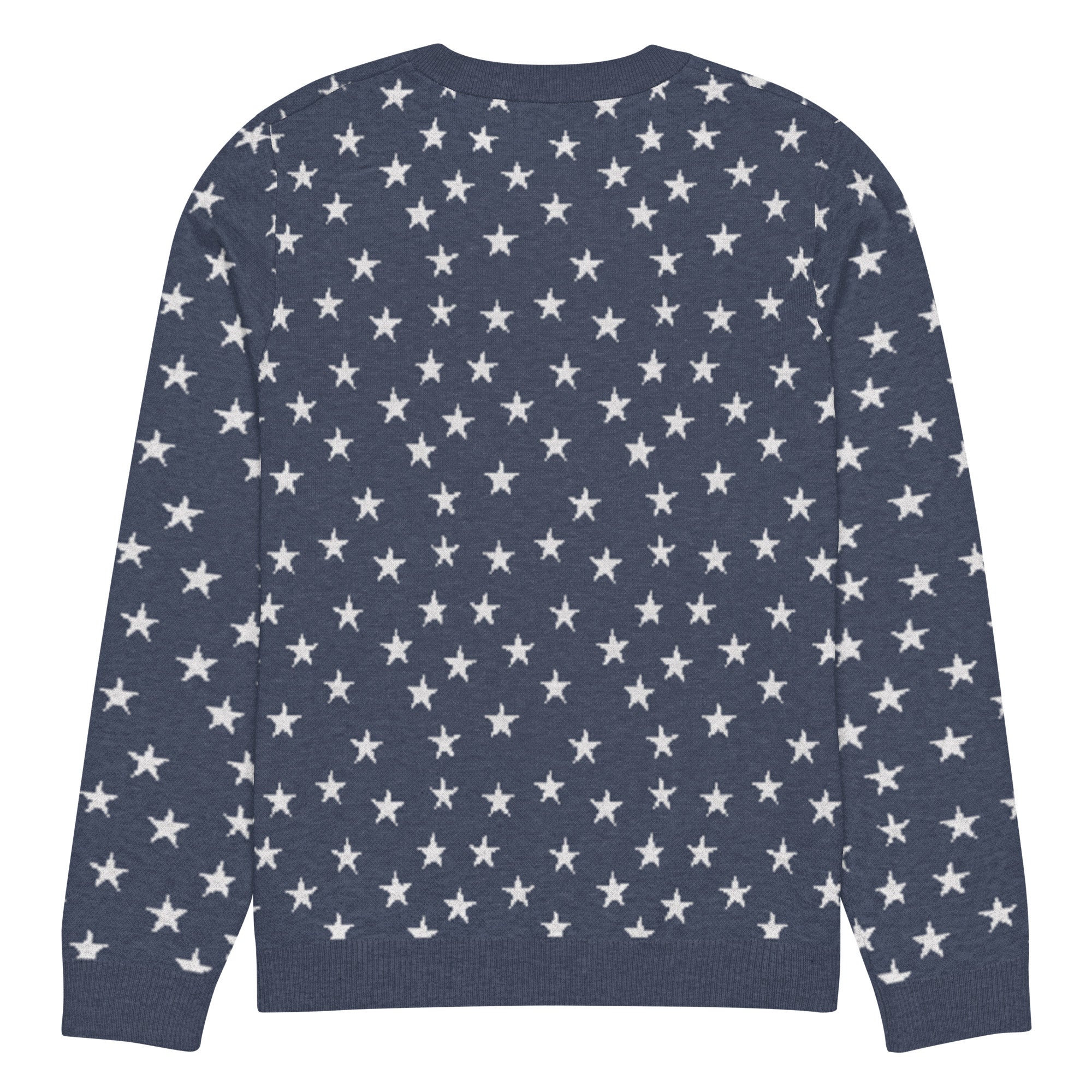 Colonial Stars Knitted Pullover Crew Neck Sweater