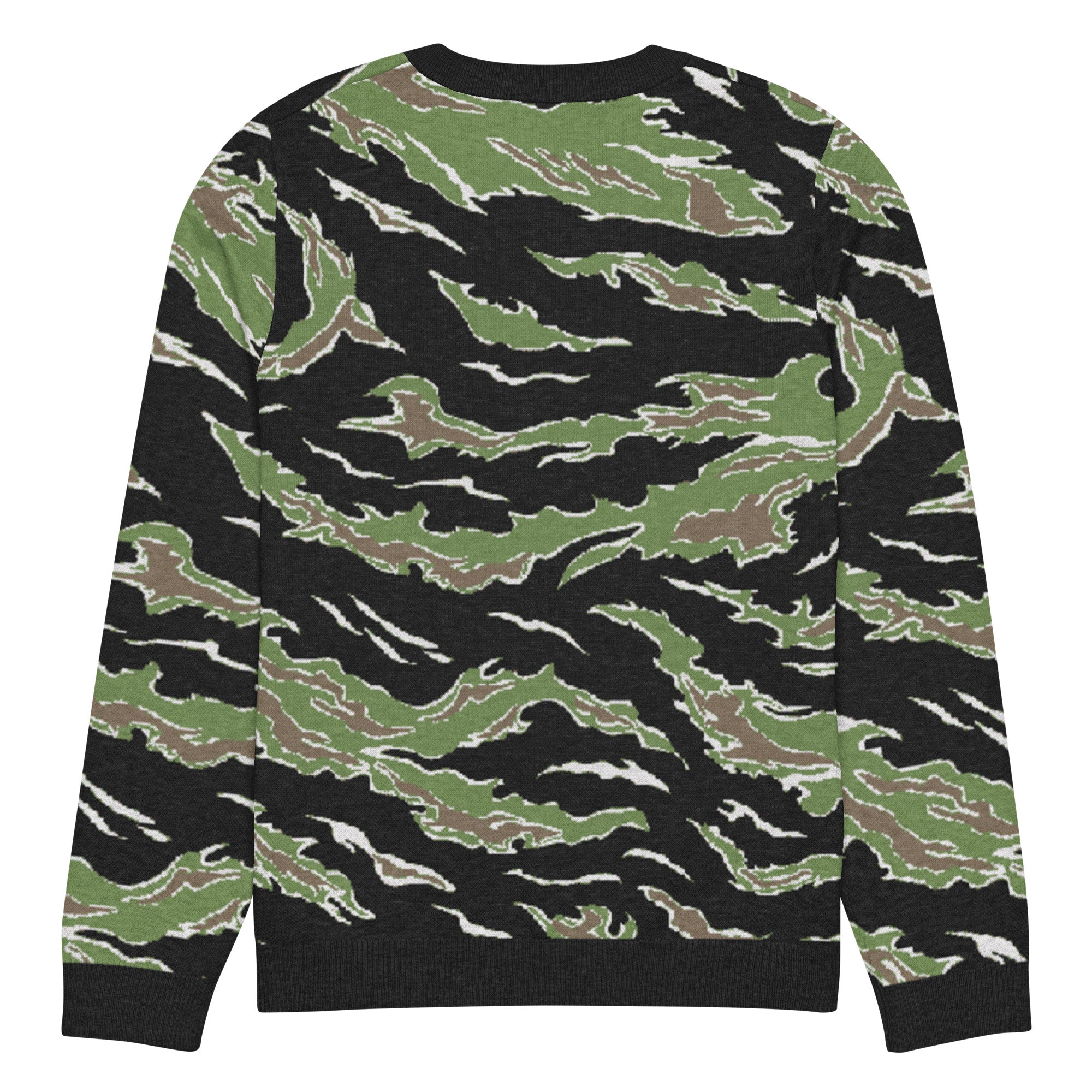 Tiger Stripe Jungle Camo Knitted Crew Neck Sweater