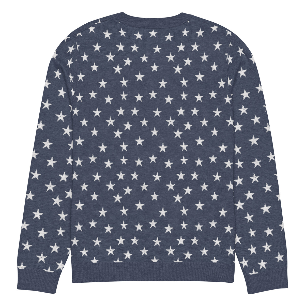 Colonial Stars Knitted Pullover Crew Neck Sweater