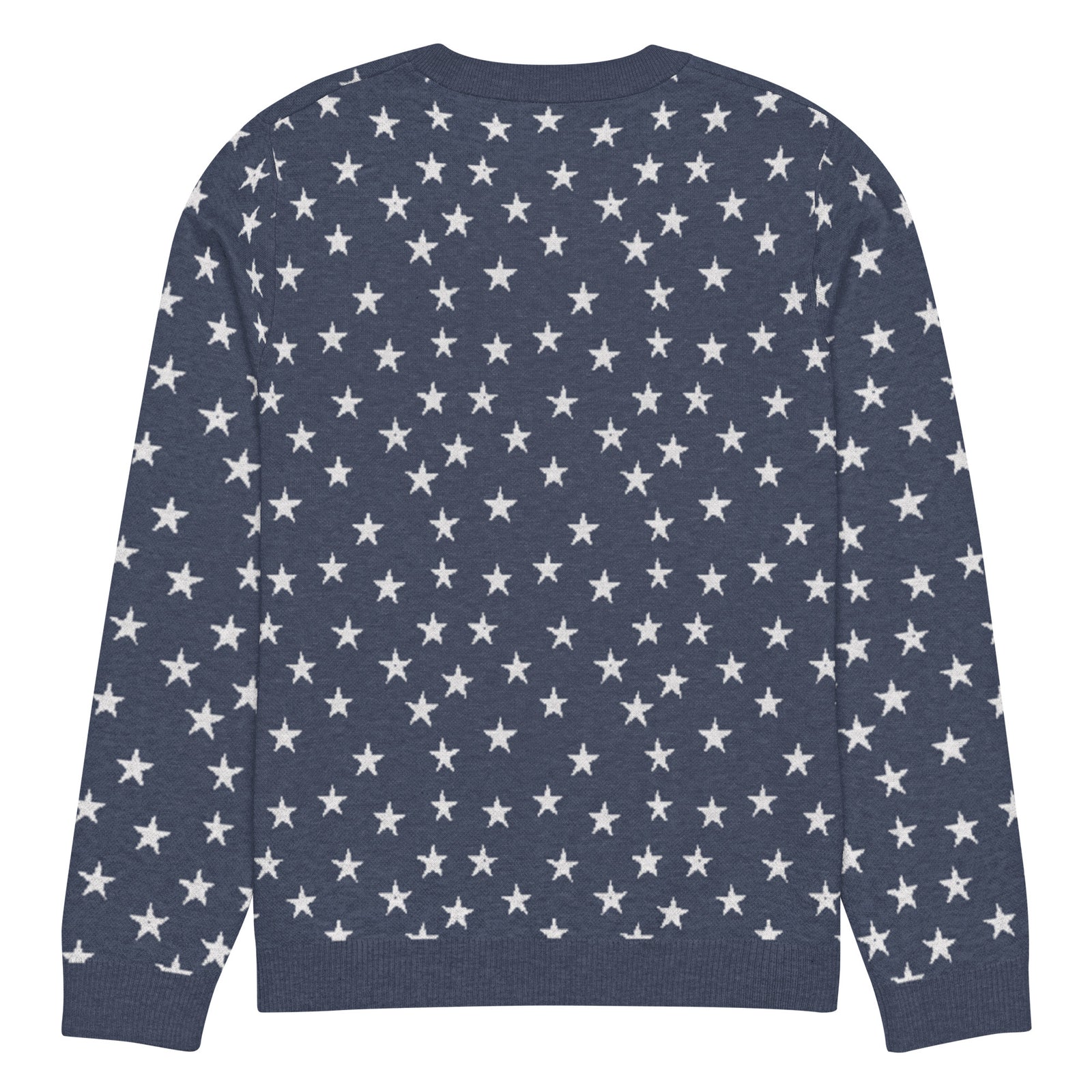Colonial Stars Knitted Pullover Crew Neck Sweater